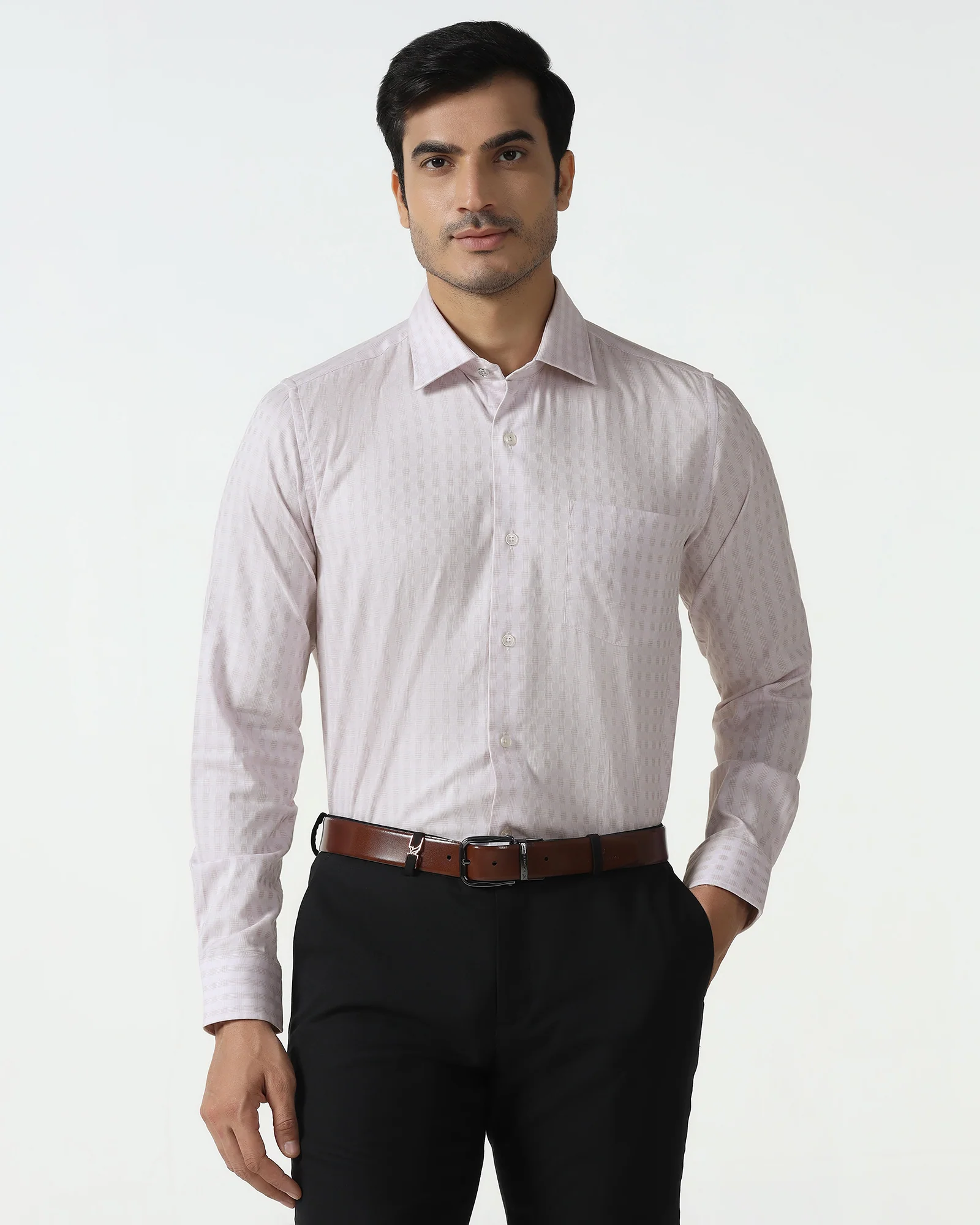 Dusty Pink Check Shirt - Fivel