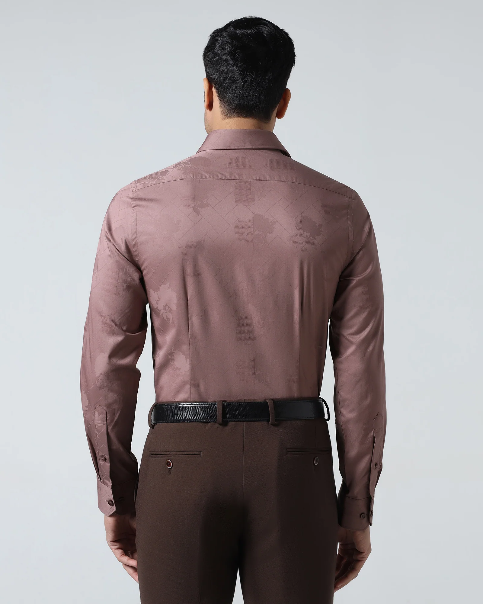 Dusty Pink Jacquard Shirt - Ramen - Image 2