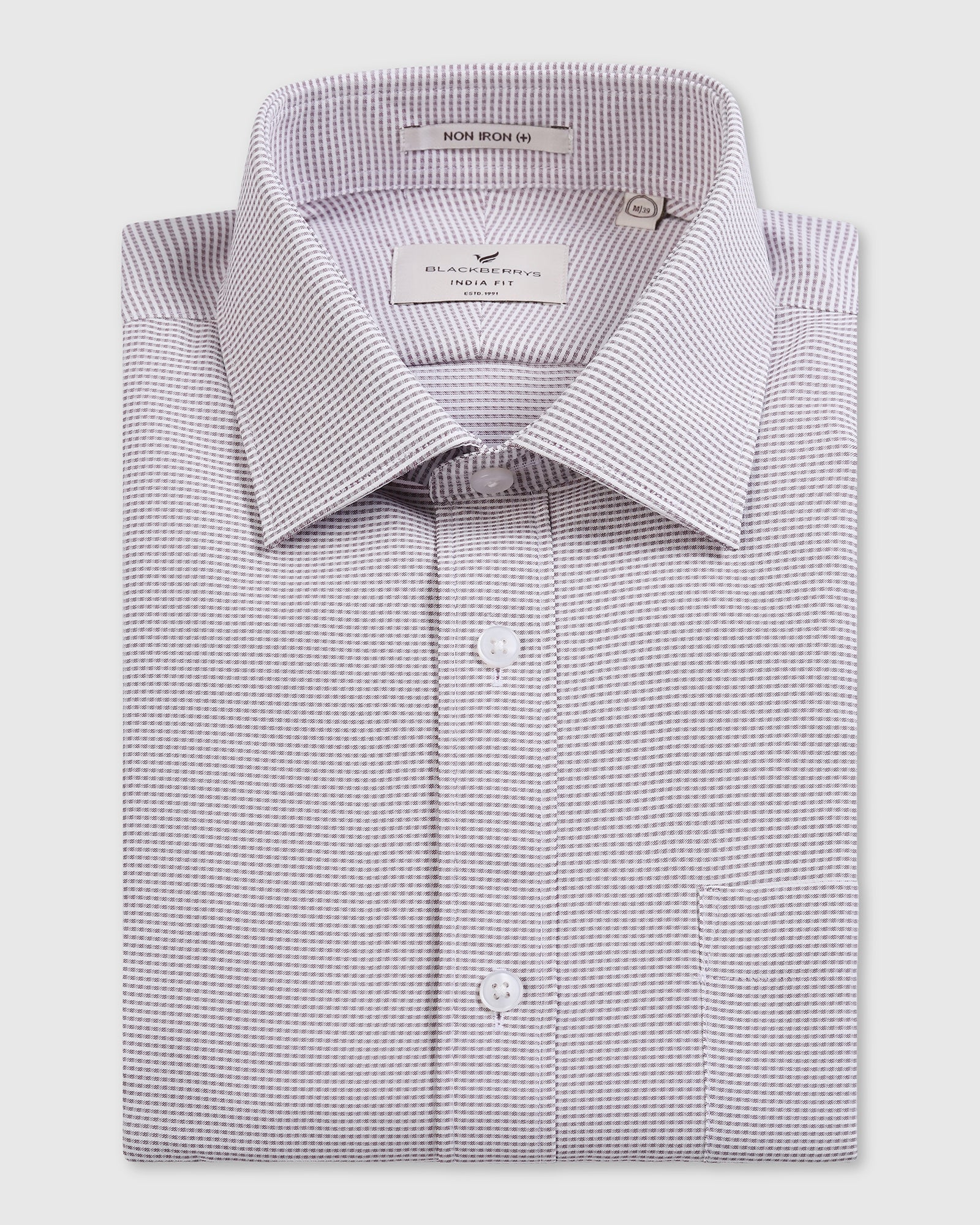 Dusty Pink Non Iron Textured Shirt - Rise - Image 5