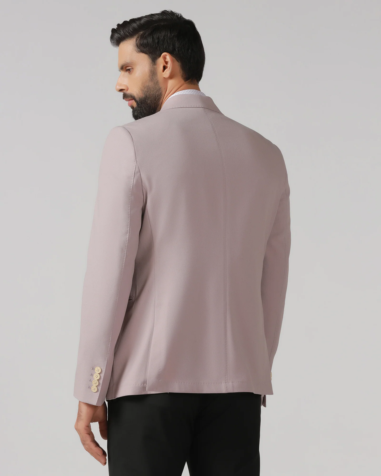 Dusty Pink Solid Blazer - Absinthe - Image 2