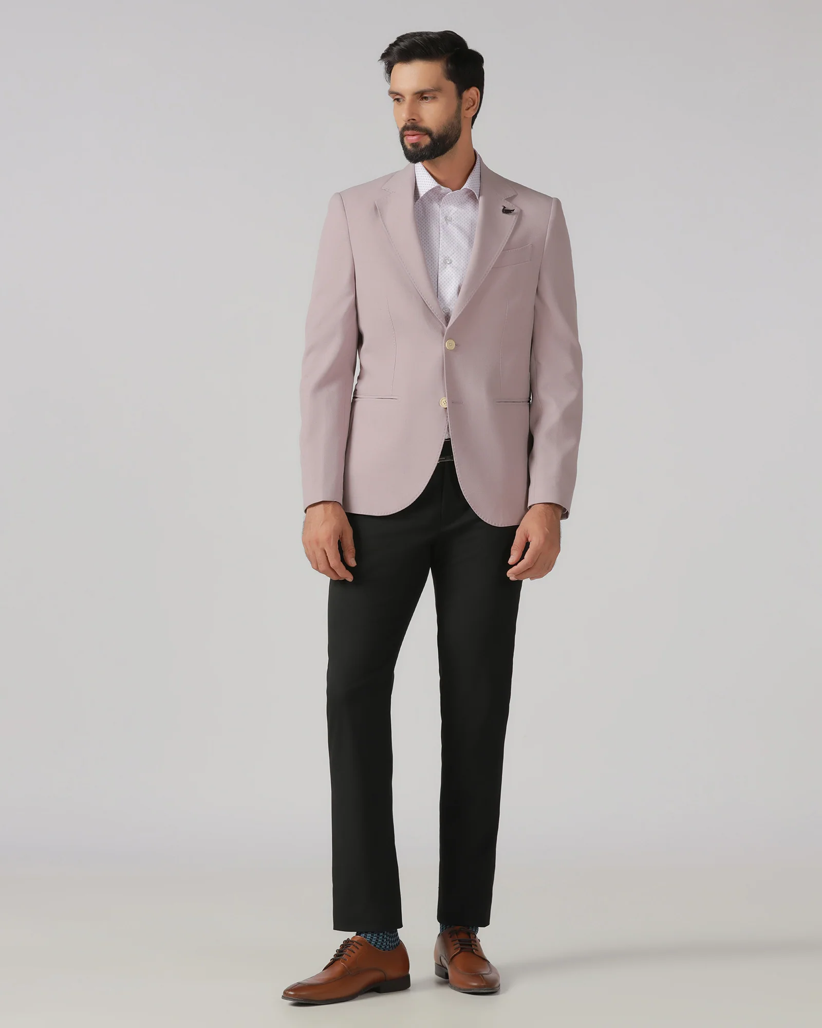 Dusty Pink Solid Blazer - Absinthe - Image 3