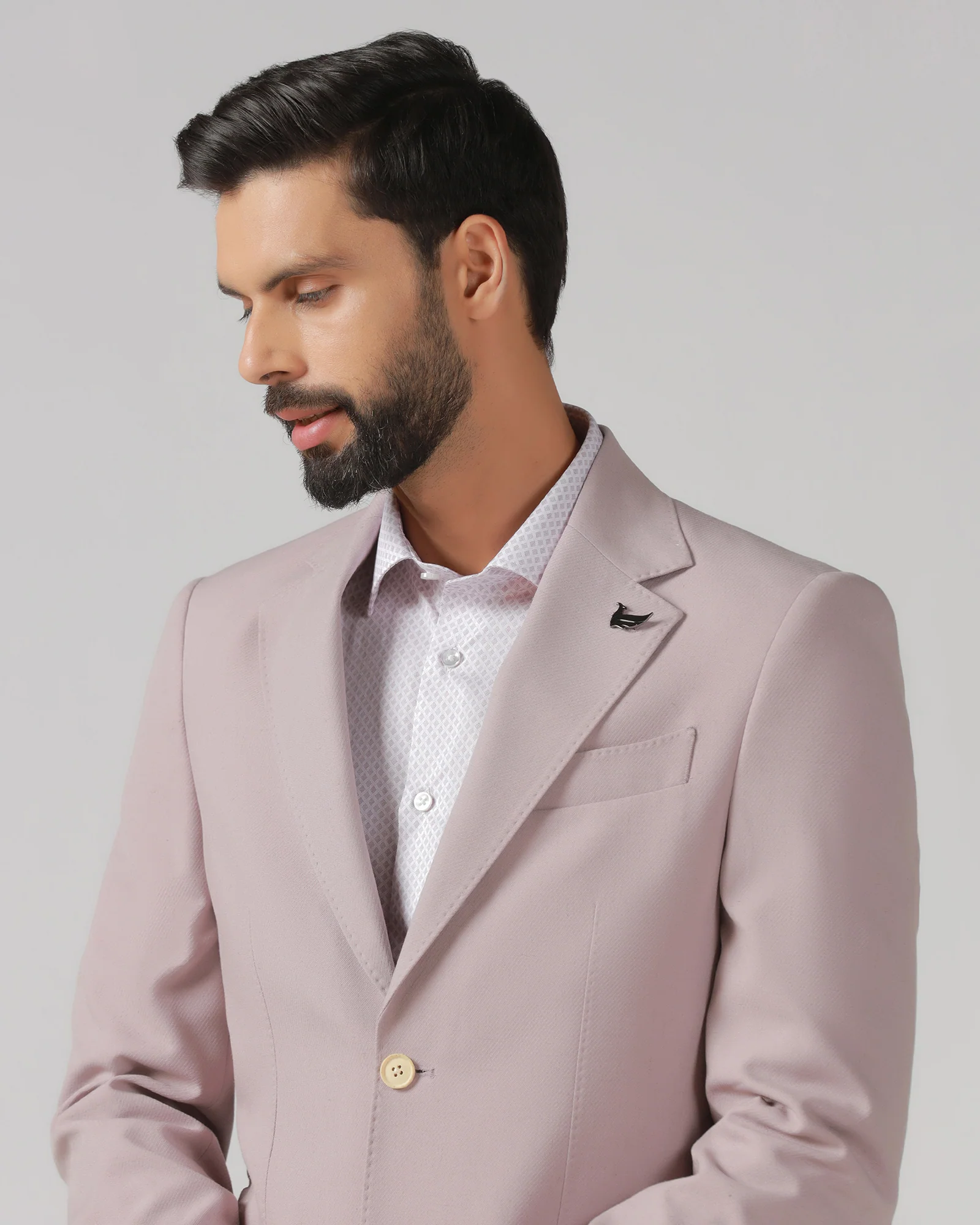 Dusty Pink Solid Blazer - Absinthe - Image 4