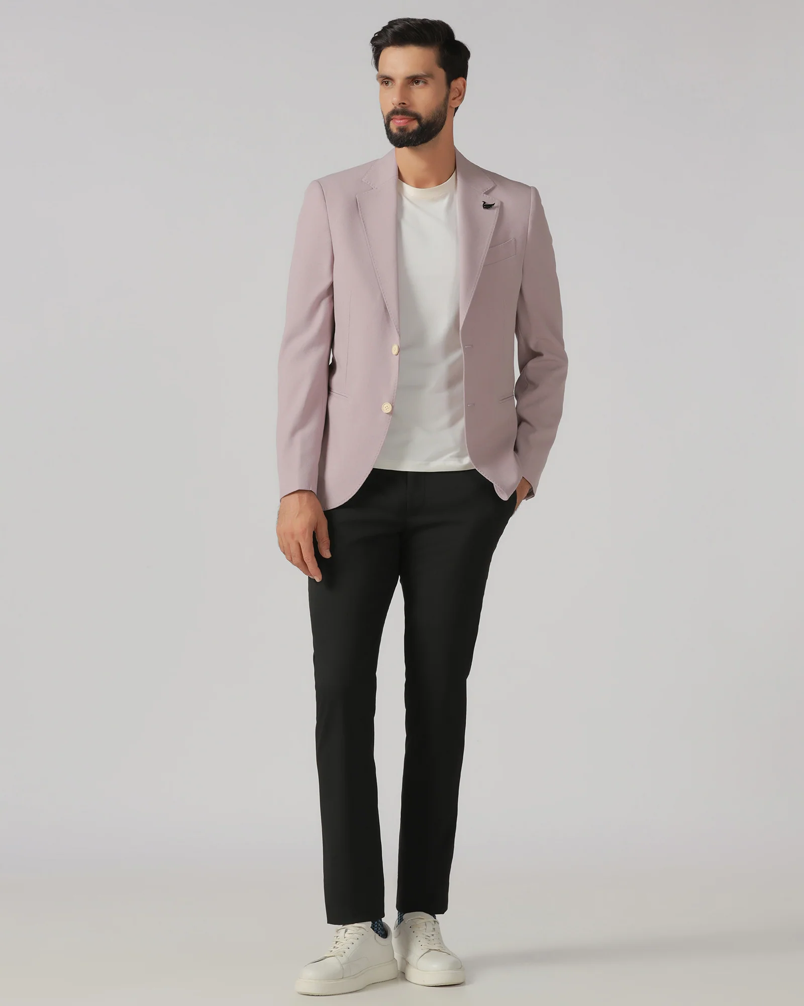 Dusty Pink Solid Blazer - Absinthe - Image 6