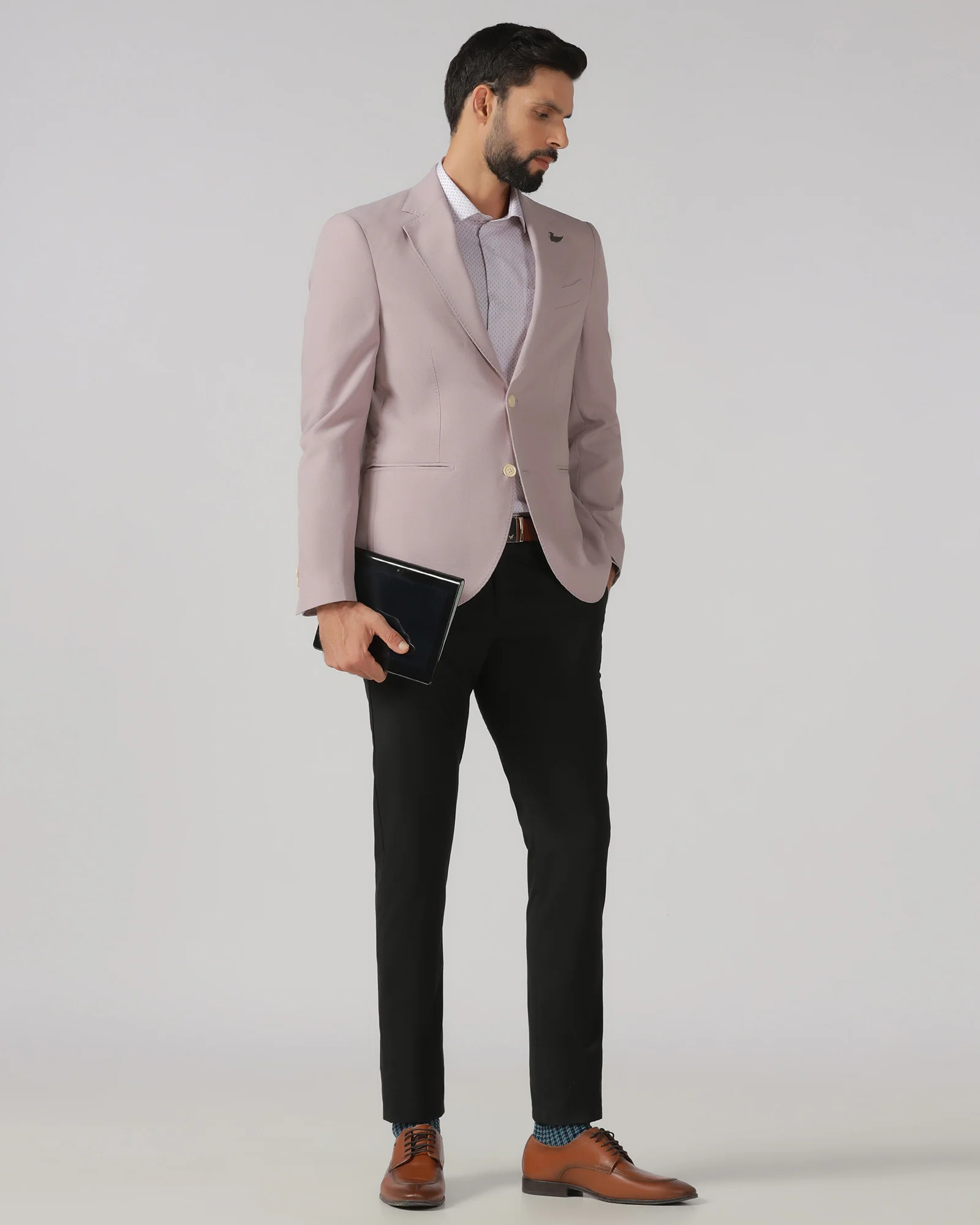 Dusty Pink Solid Blazer - Absinthe - Image 7