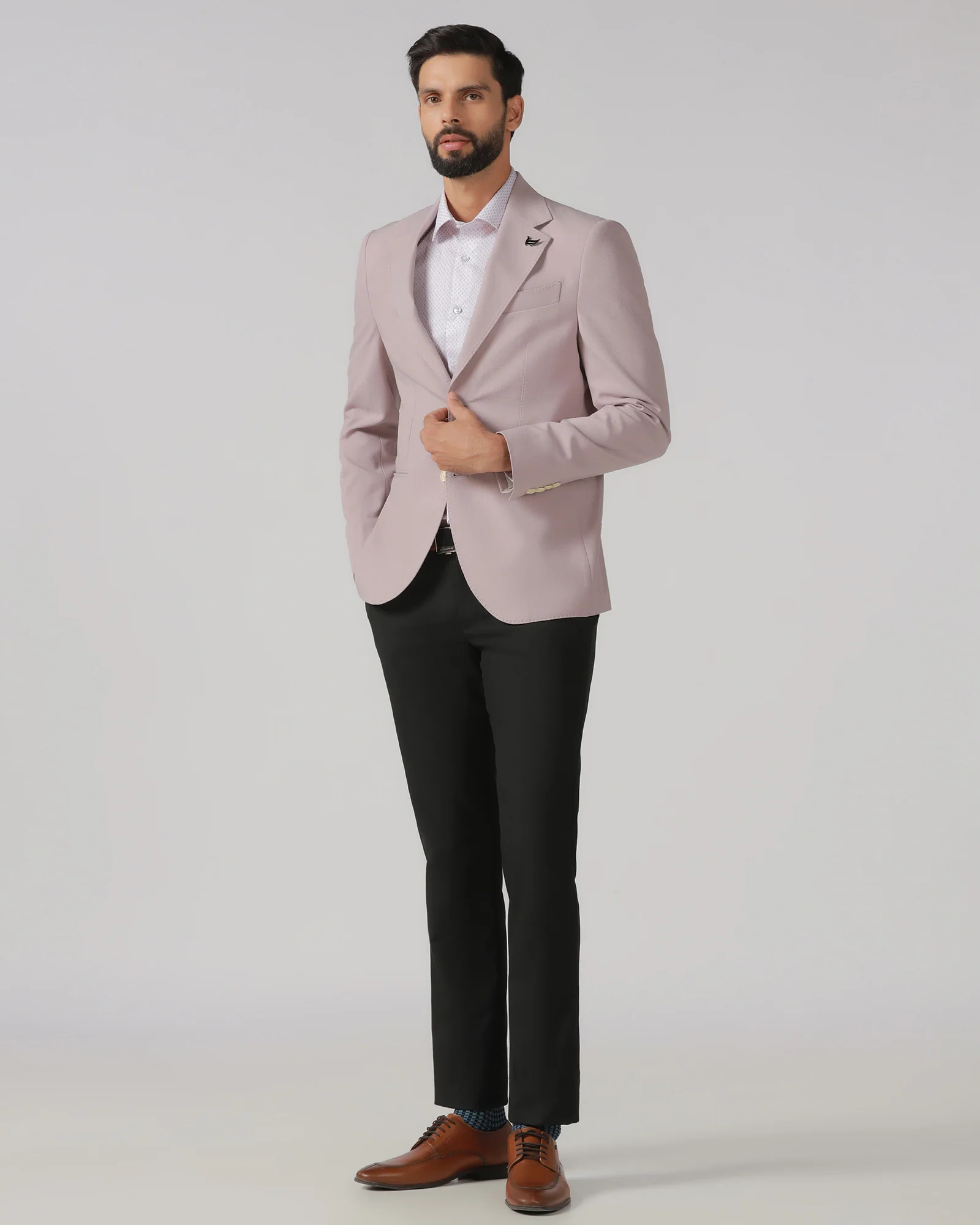 Dusty Pink Solid Blazer - Absinthe - Image 8