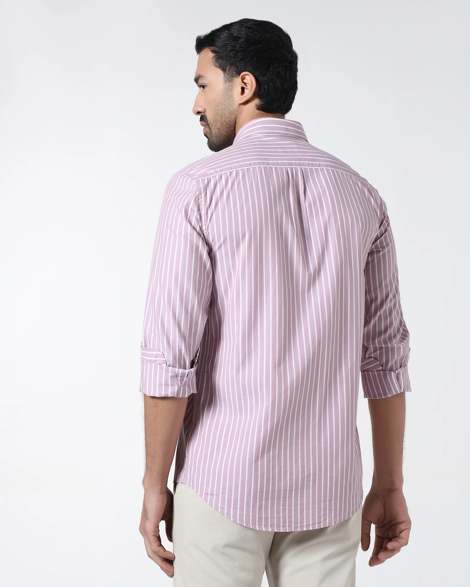 Dusty Pink Stripe Shirt - Hamber - Image 2