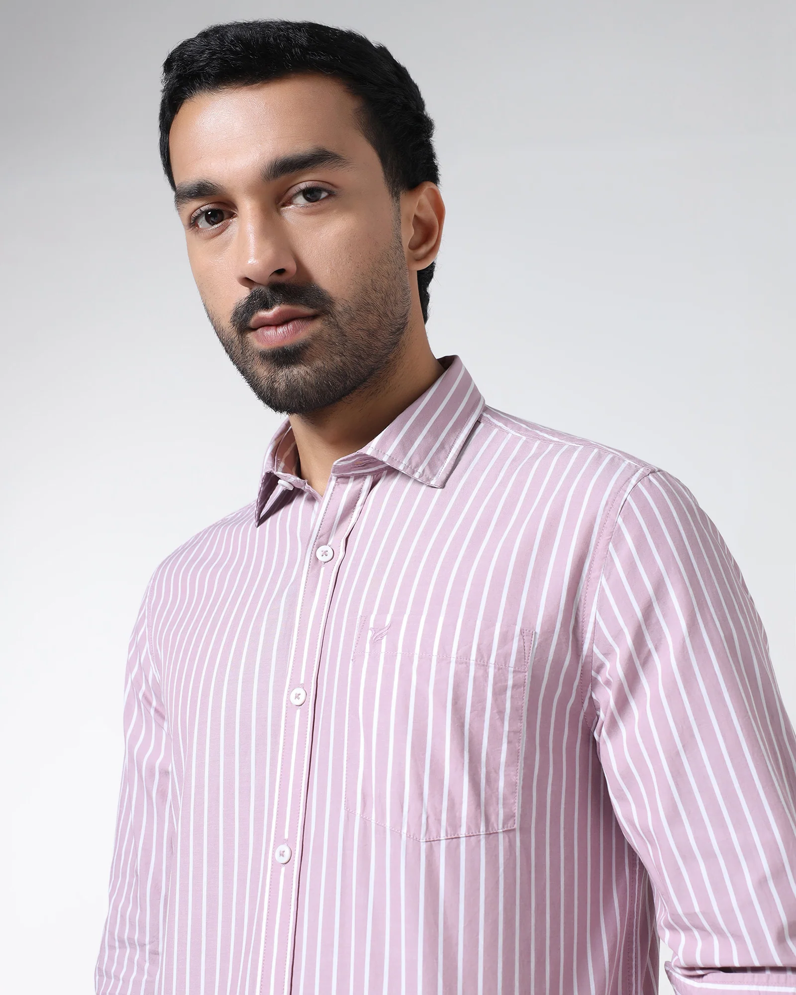 Dusty Pink Stripe Shirt - Hamber - Image 4