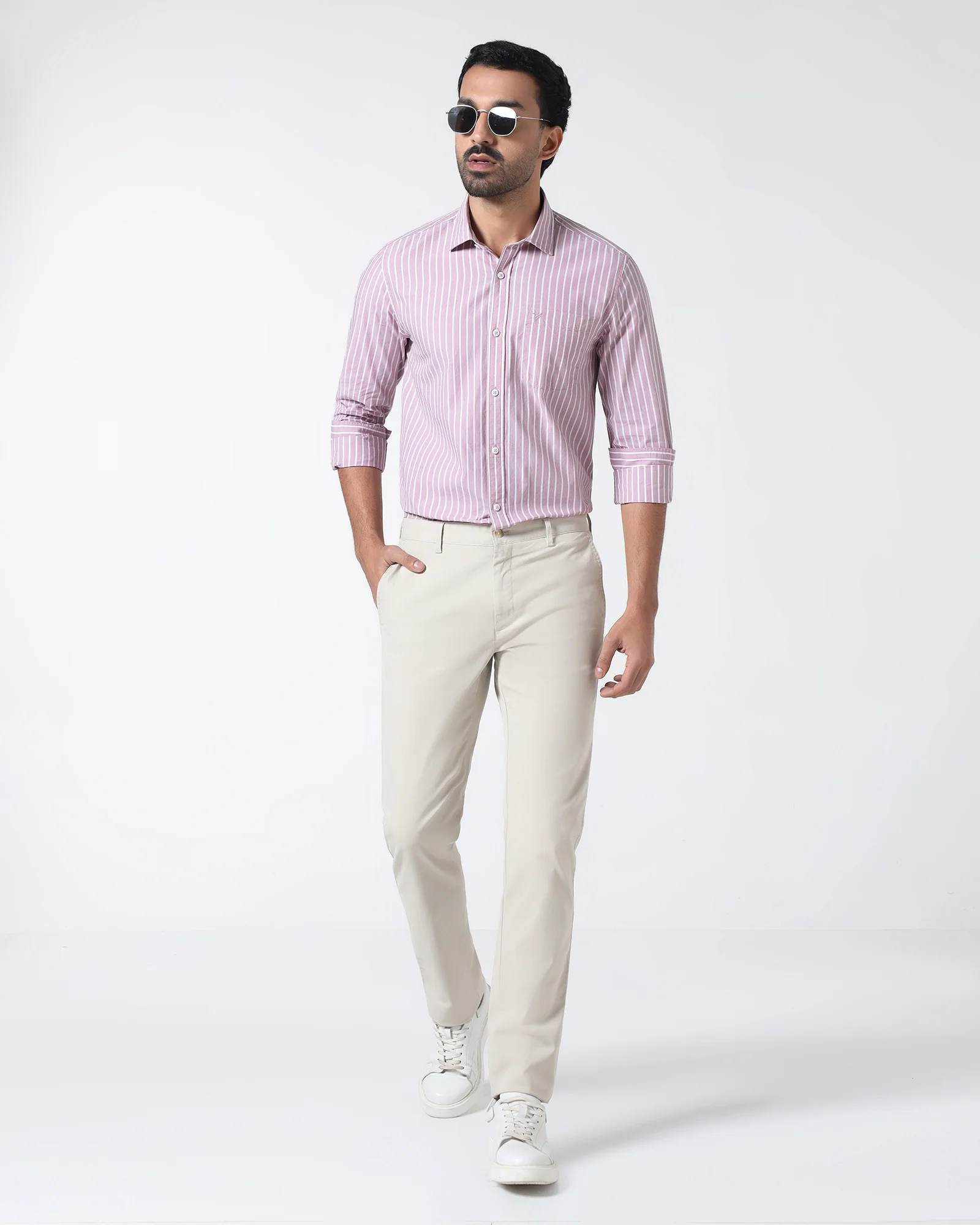 Dusty Pink Stripe Shirt - Hamber - Image 7