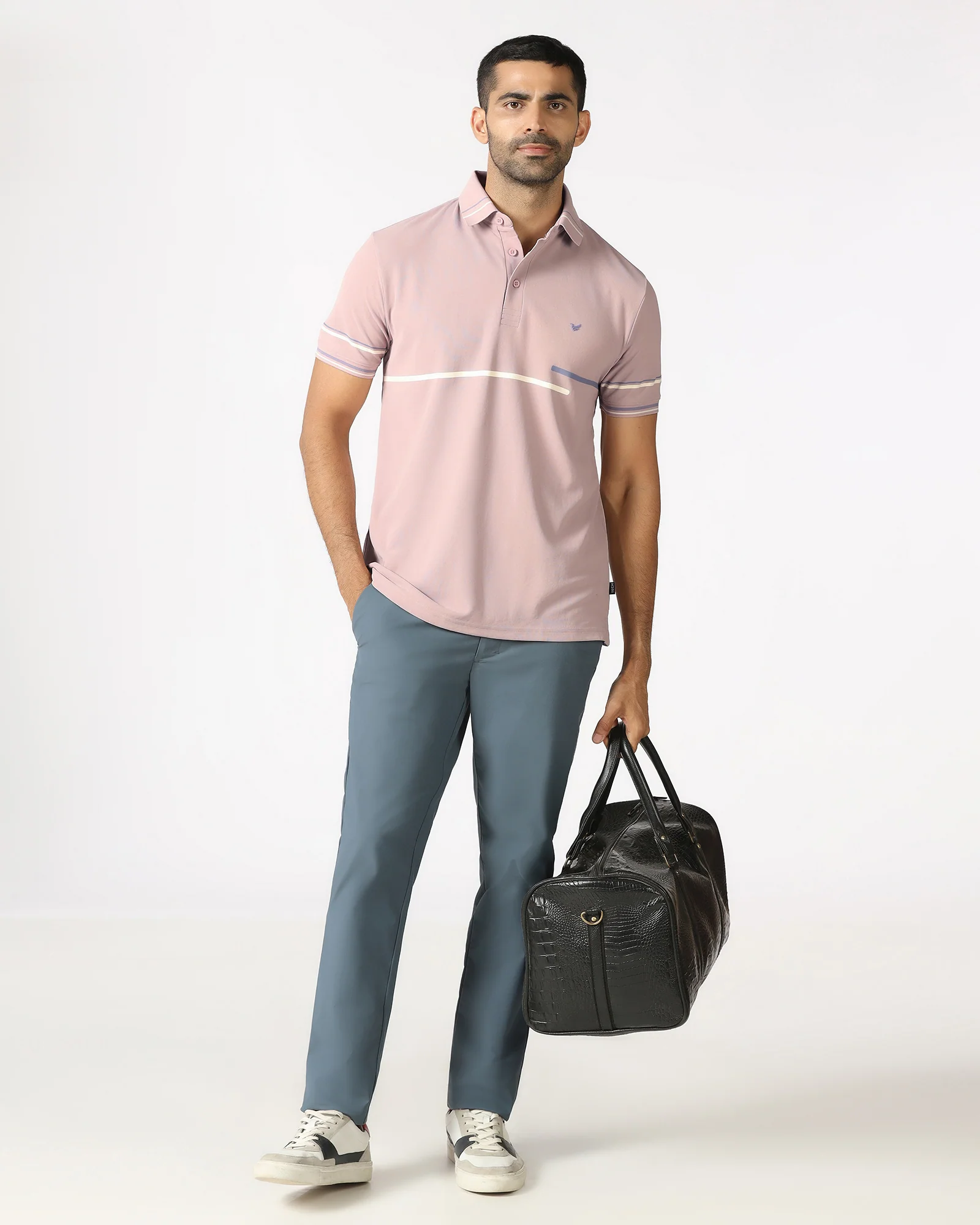 Dusty Pink TechPro Solid Polo - Arlo - Image 8