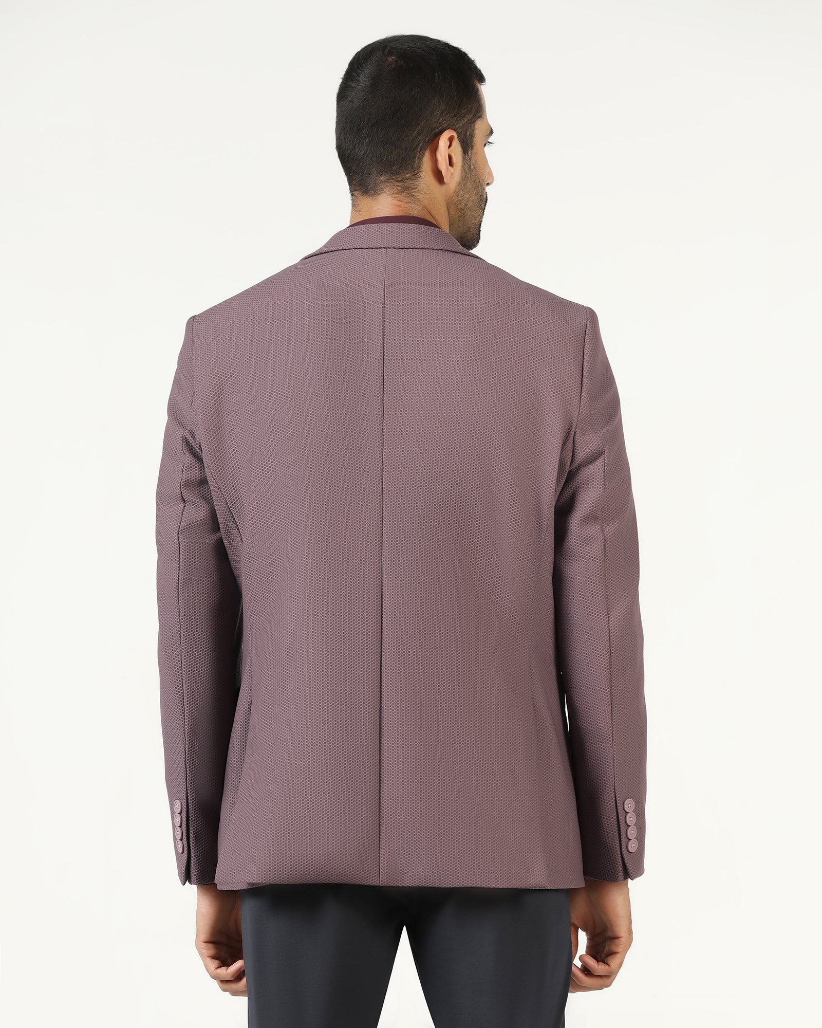Dusty Pink TechPro Textured Blazer - Bowmore - Image 2