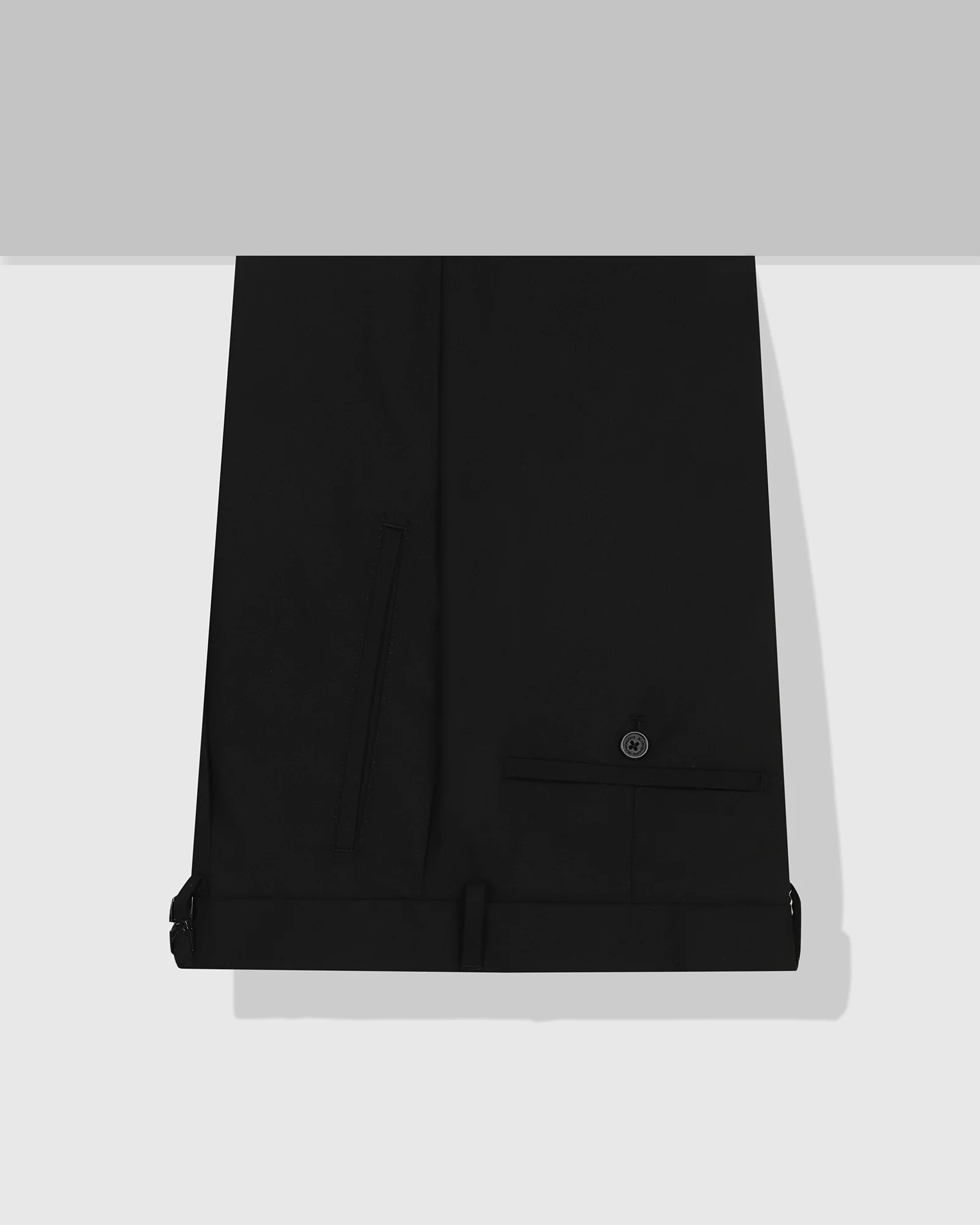 Ease Fit Formal Black Solid Trouser - Malone - Image 4