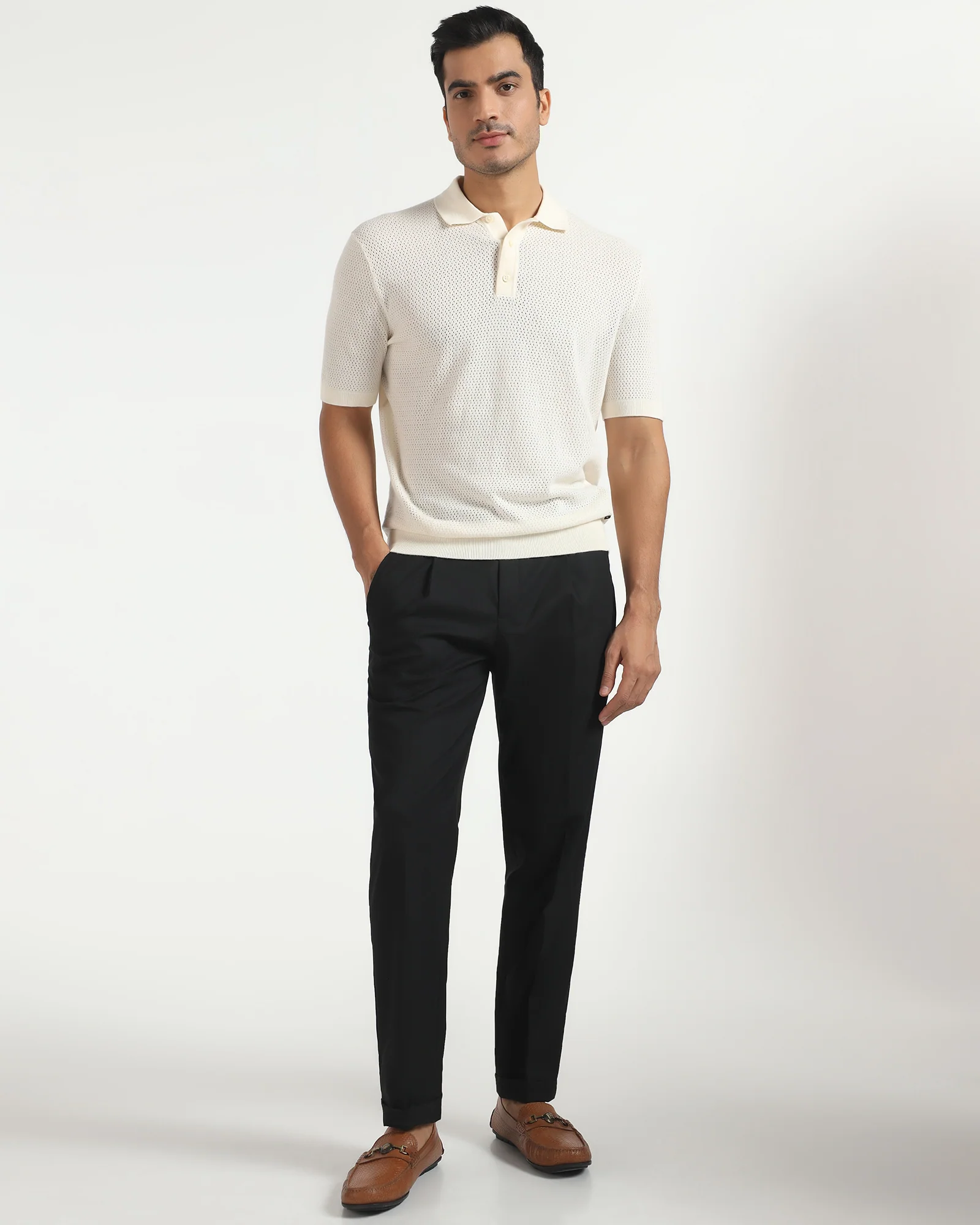 Ease Fit Formal Black Solid Trouser - Malone - Image 8