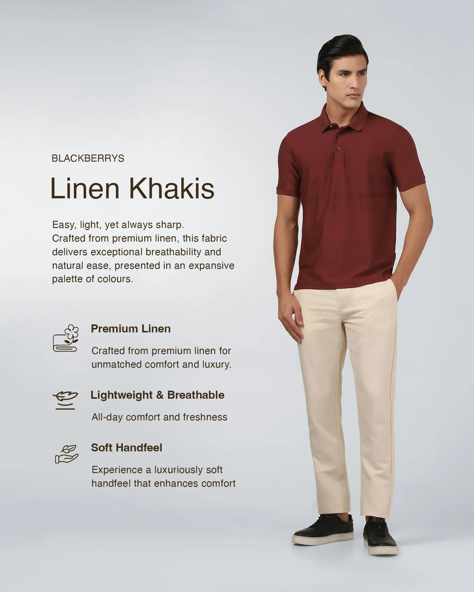 Ecru Linen Solid Khaki - Hazel - Image 3