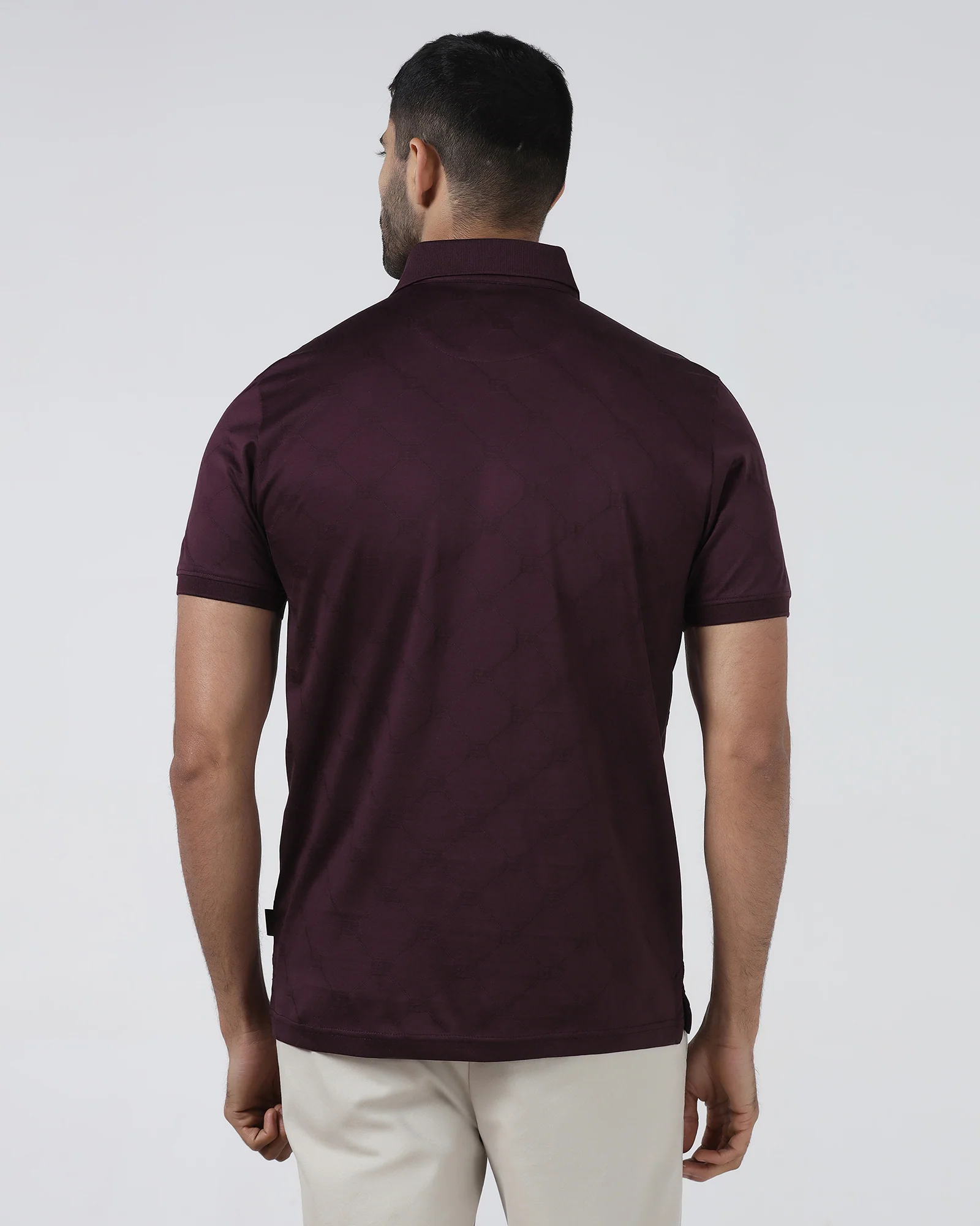 Fig Textured Polo - Full - Image 2