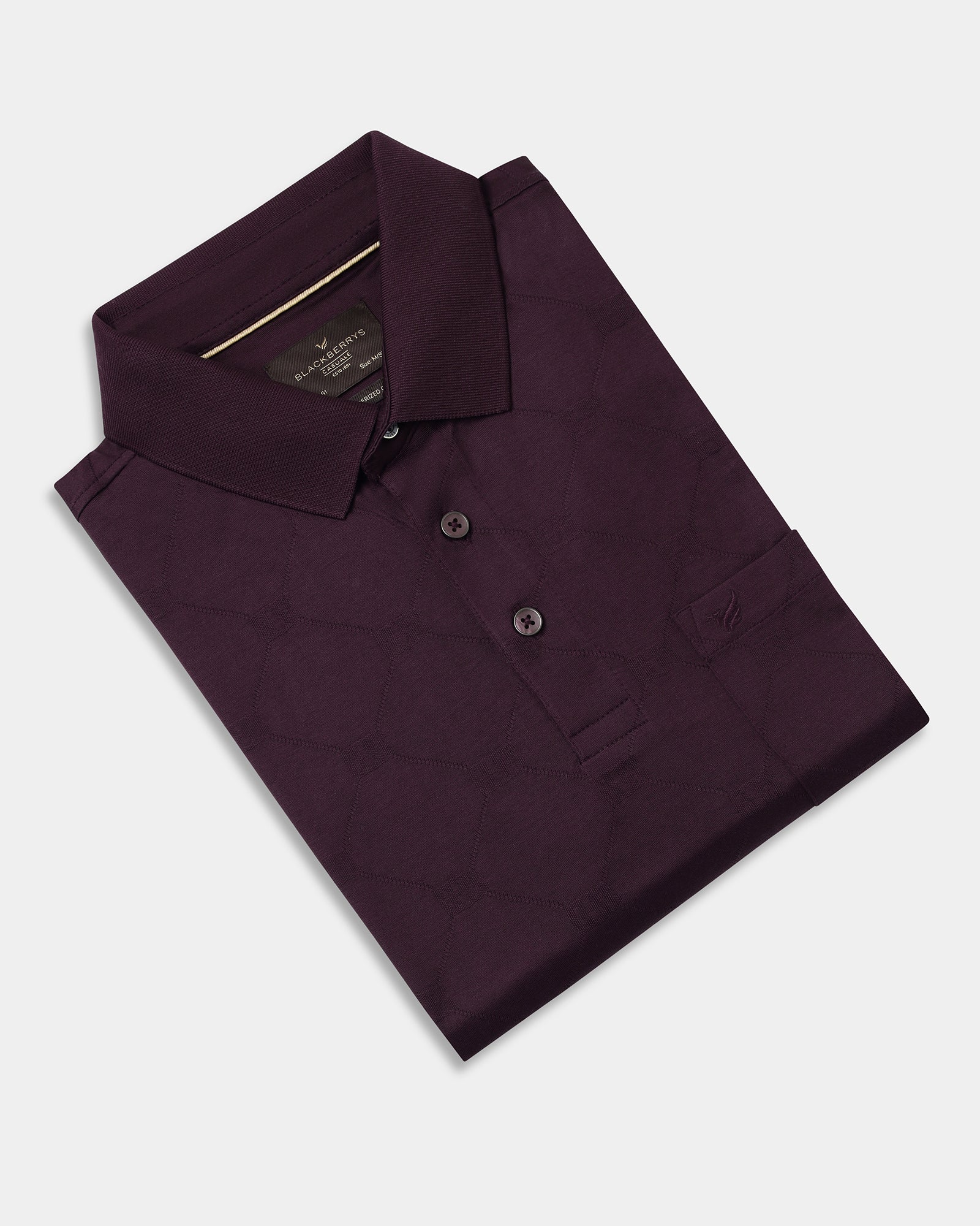 Fig Textured Polo - Full - Image 5