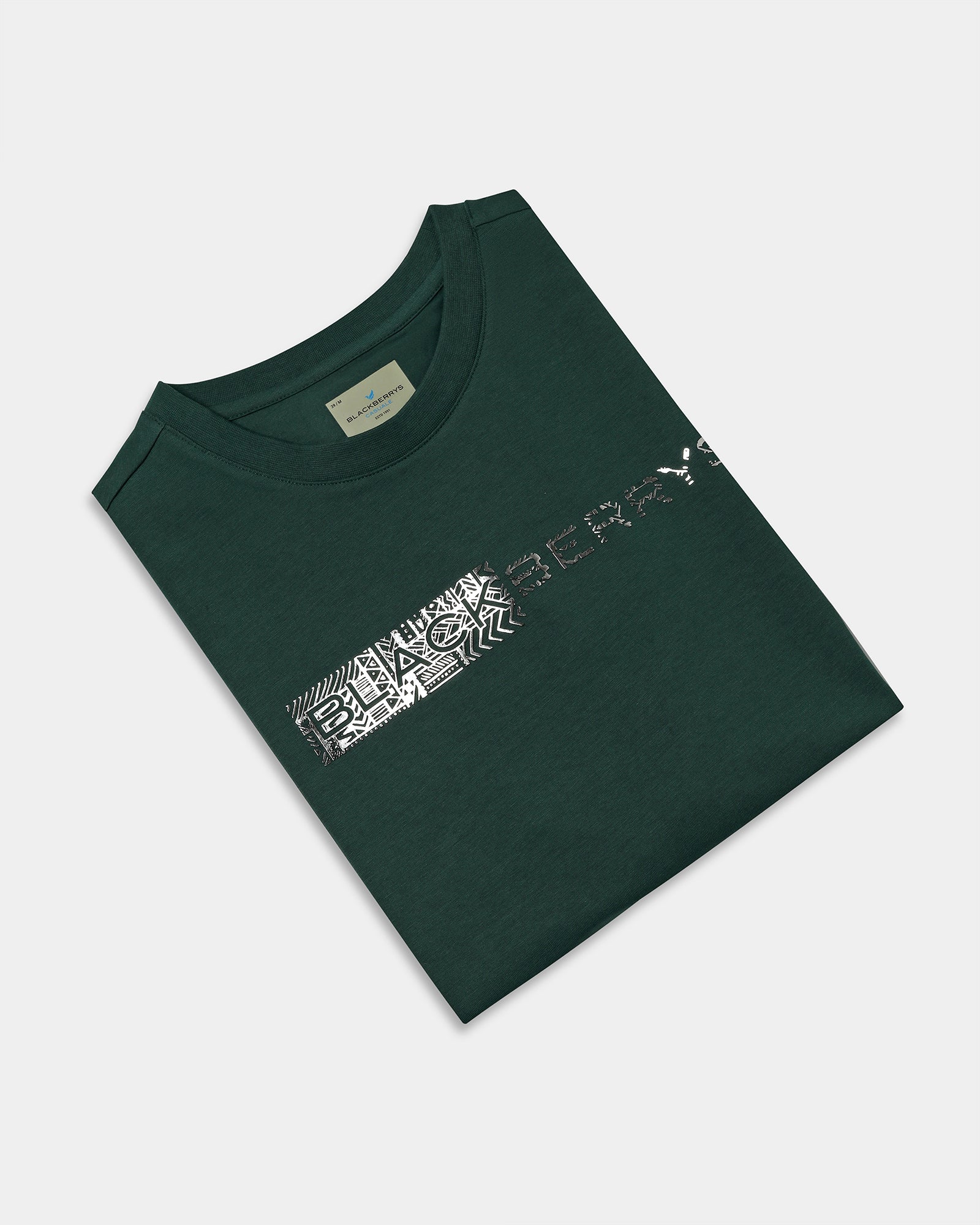 Forest Green Crew Neck Printed T-Shirt - Petunia - Image 5