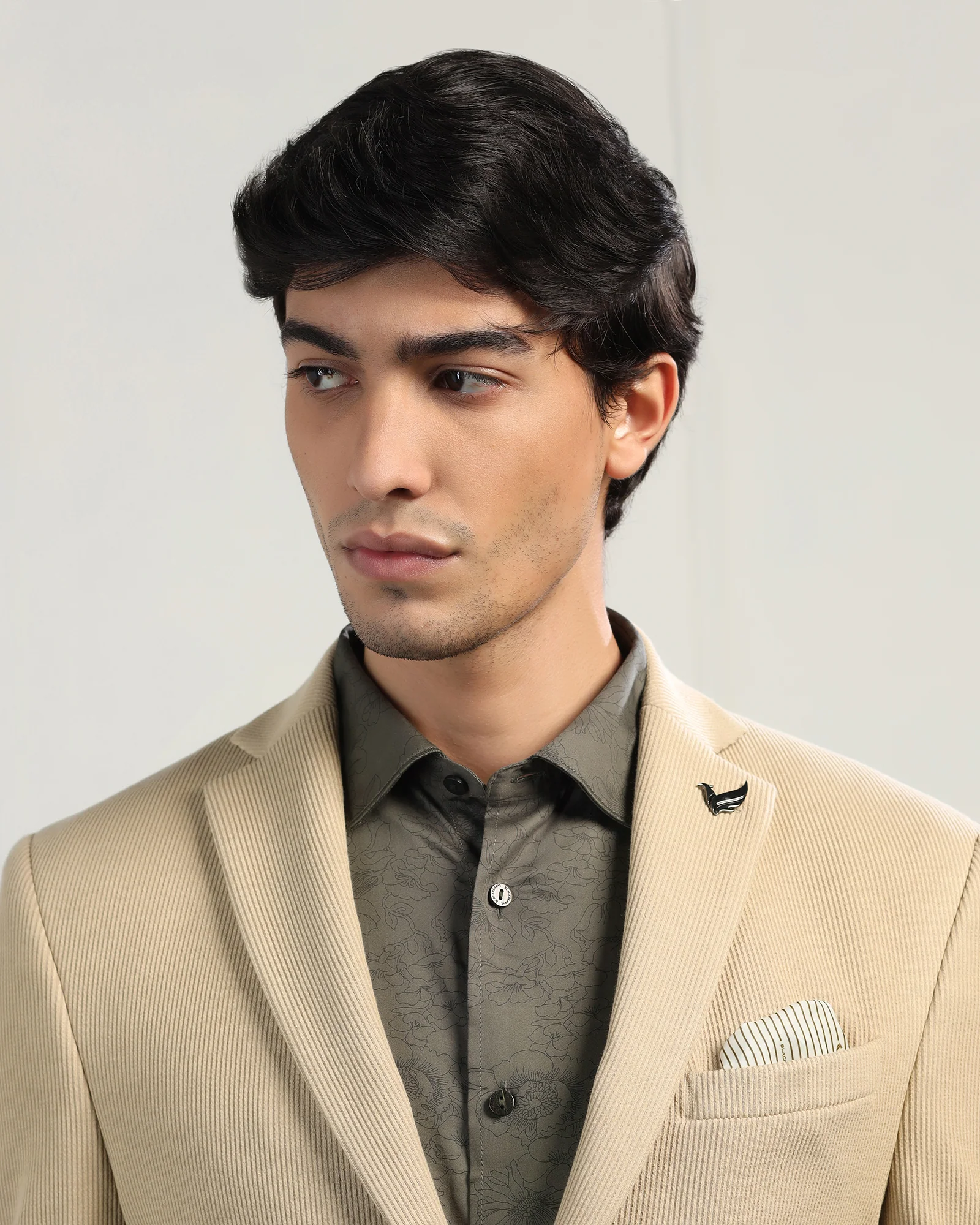 Formal Beige Stripe Blazer - Nios - Image 5