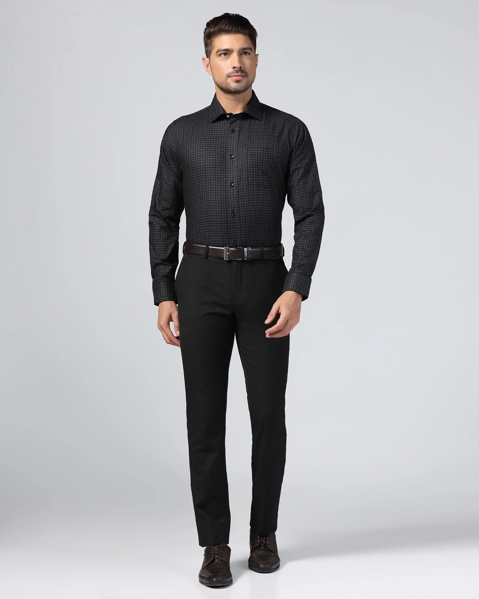 Formal Black Check Shirt - Watson - Image 10