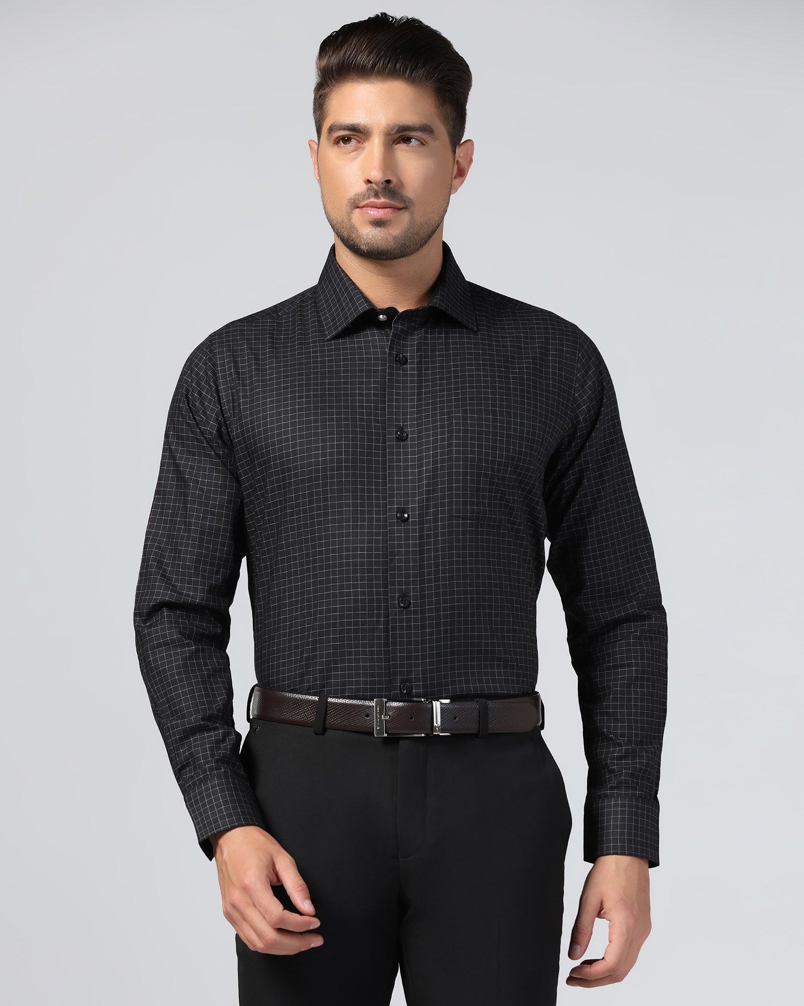 Formal Black Check Shirt - Watson - Image 2
