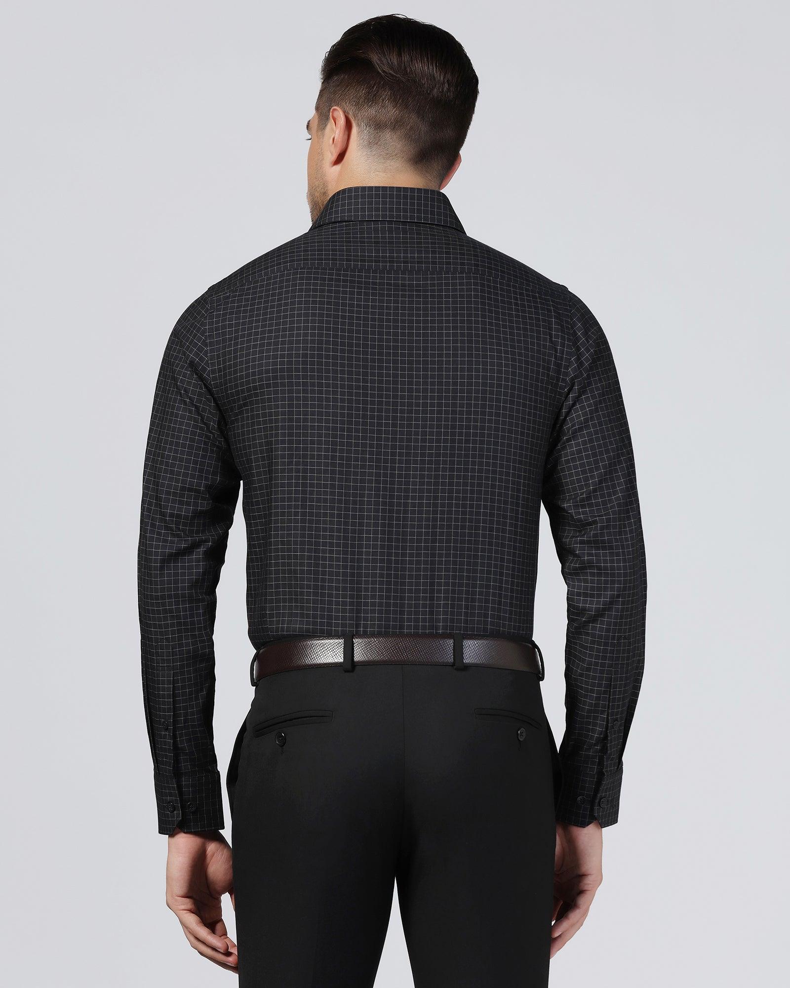 Formal Black Check Shirt - Watson - Image 3