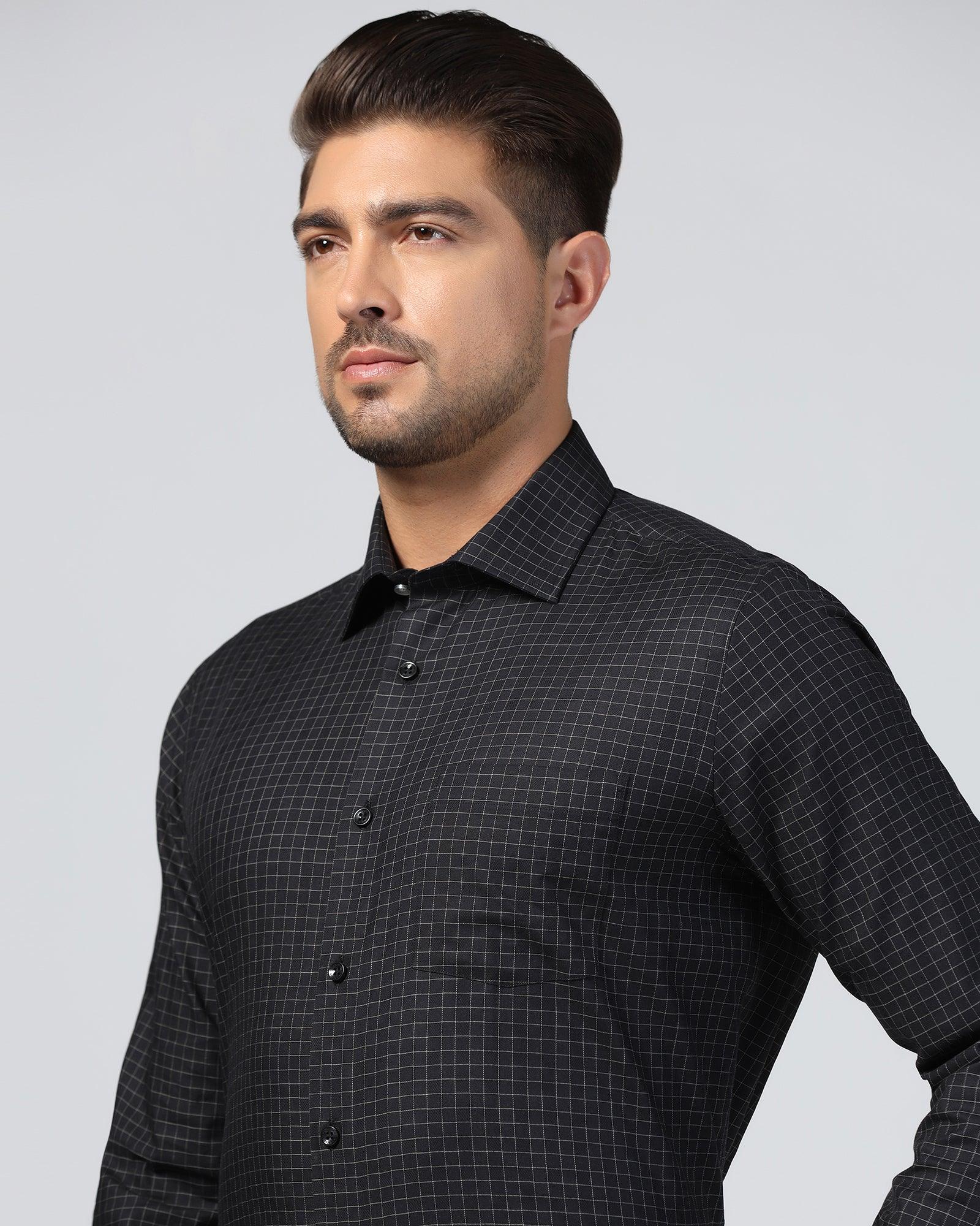 Formal Black Check Shirt - Watson - Image 4