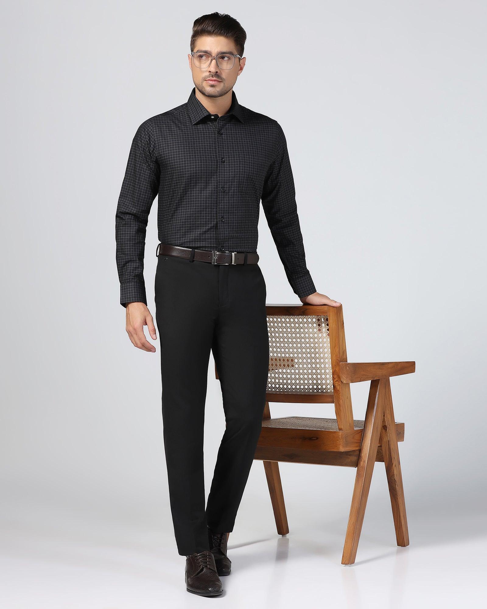 Formal Black Check Shirt - Watson - Image 7