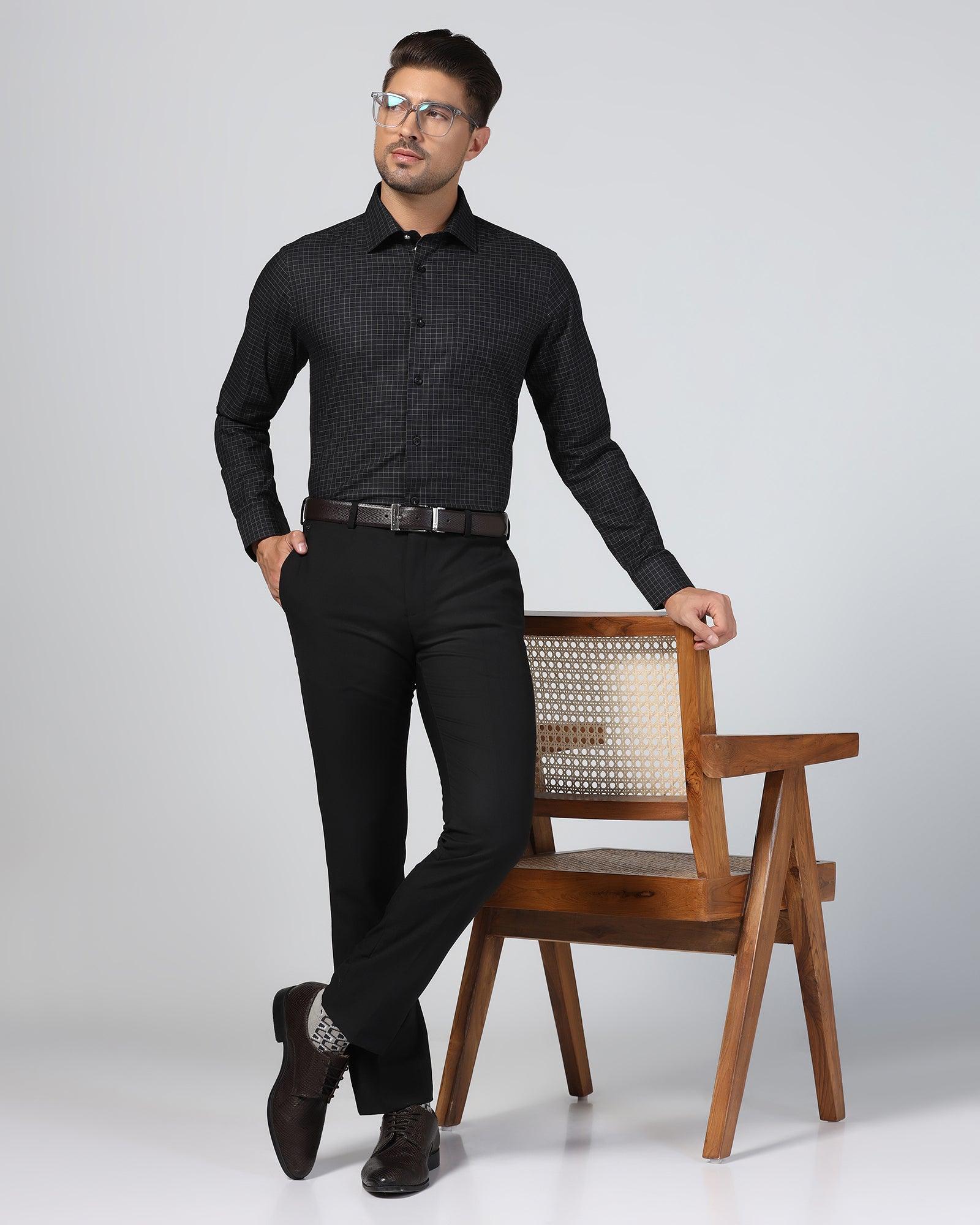 Formal Black Check Shirt - Watson - Image 8
