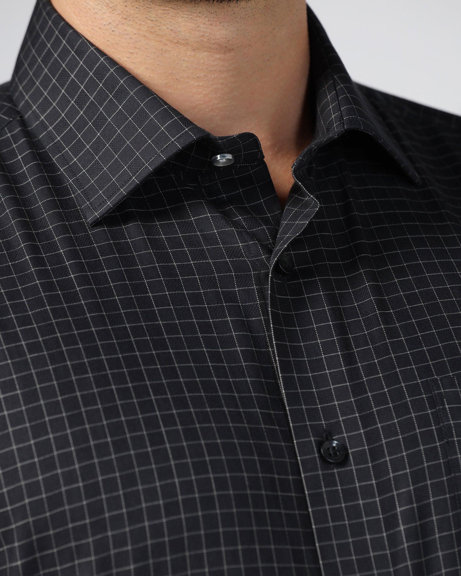 Formal Black Check Shirt - Watson - Image 9