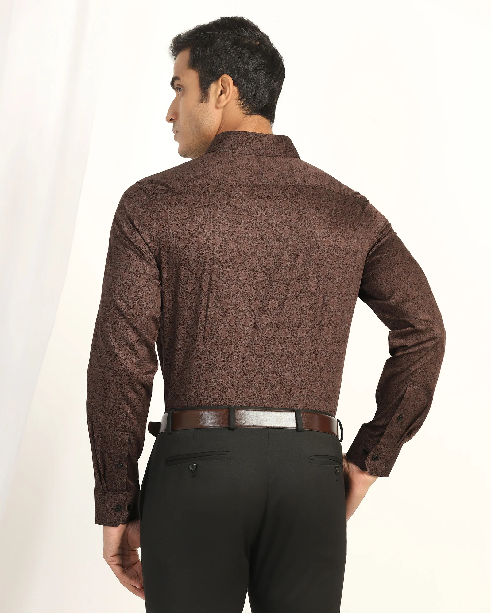 Formal Black Printed Shirt -  Enzo - Image 2
