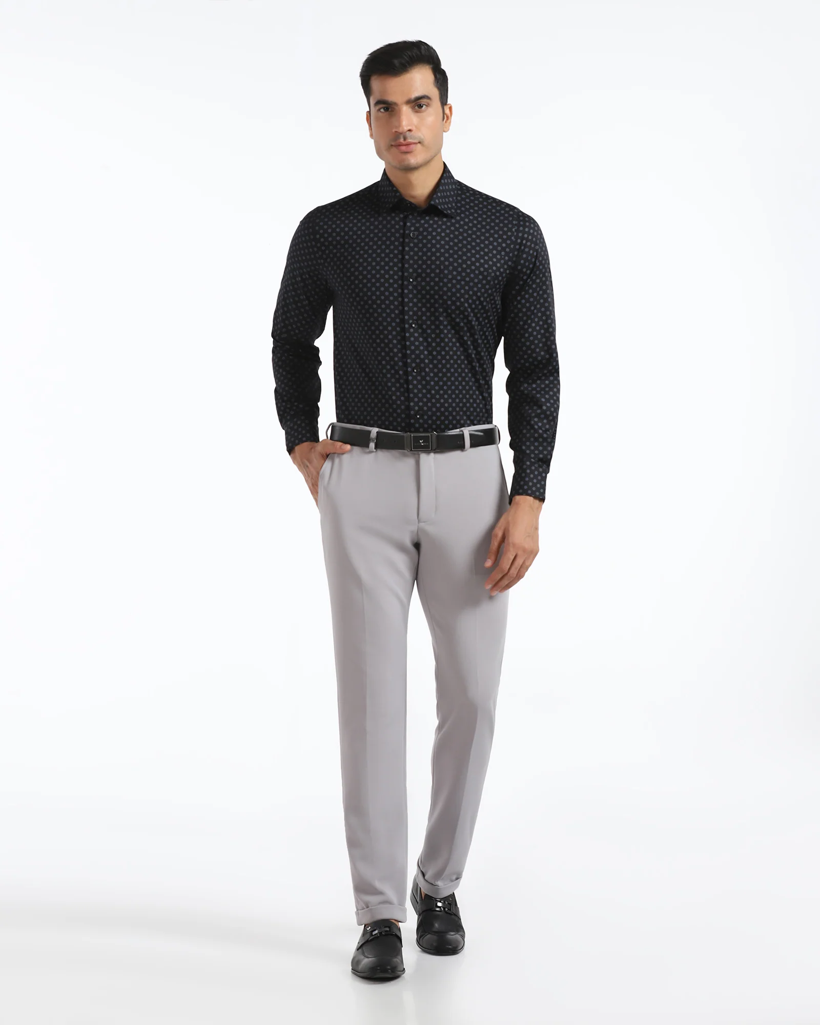 Formal Black Printed Shirt - Title - Image 3