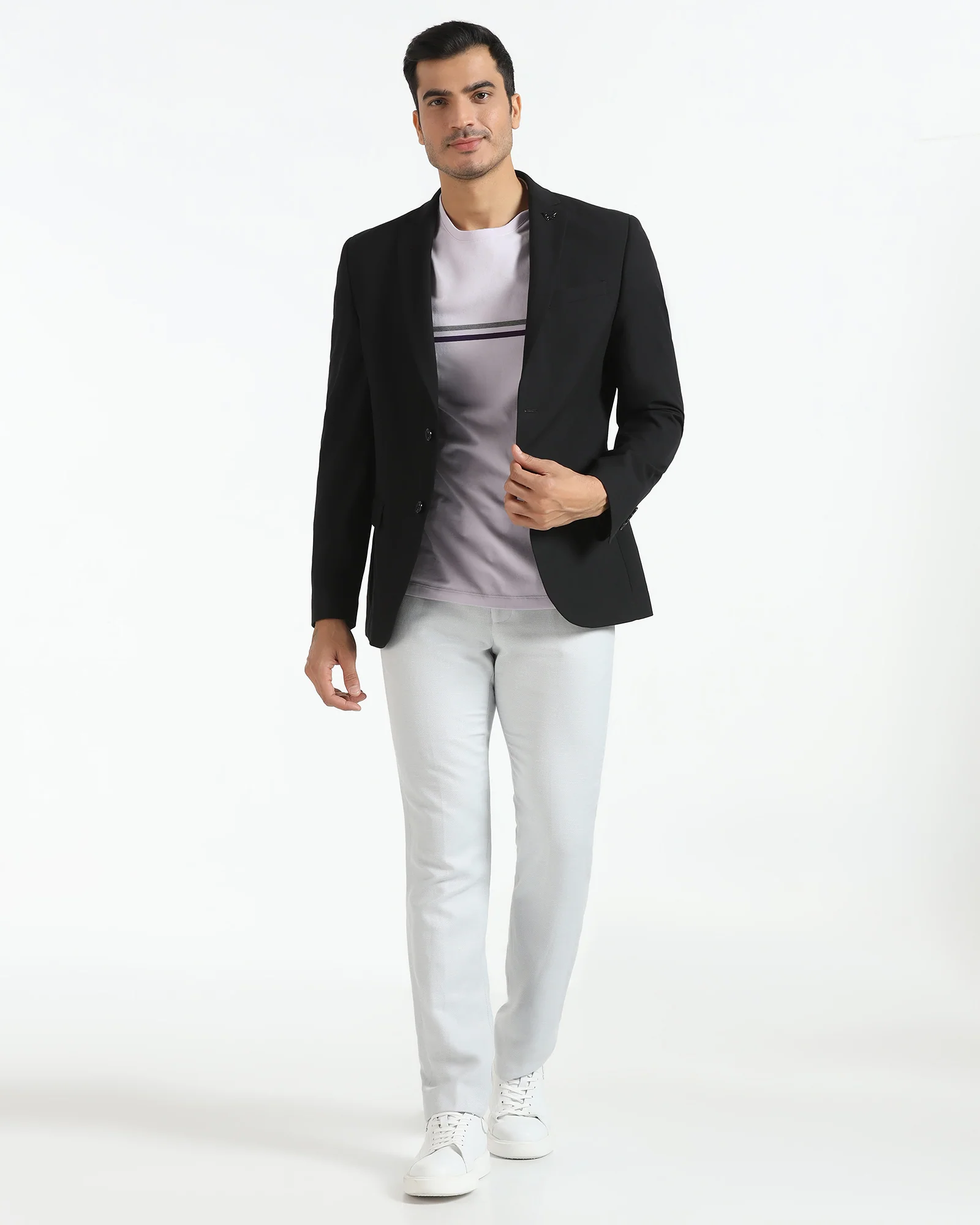 Formal Black Solid Blazer - Vacson - Image 8
