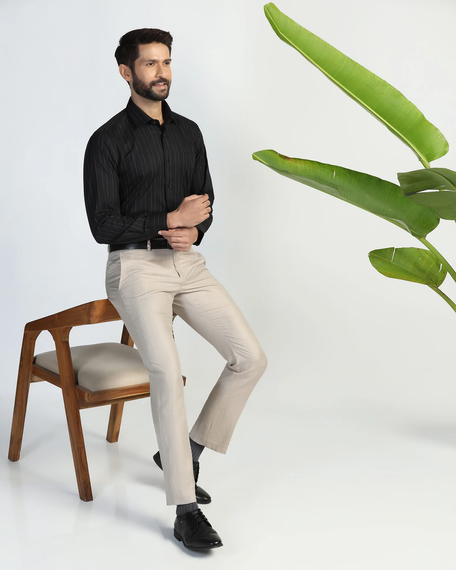 Formal Black Stripe Shirt - Austin - Image 7