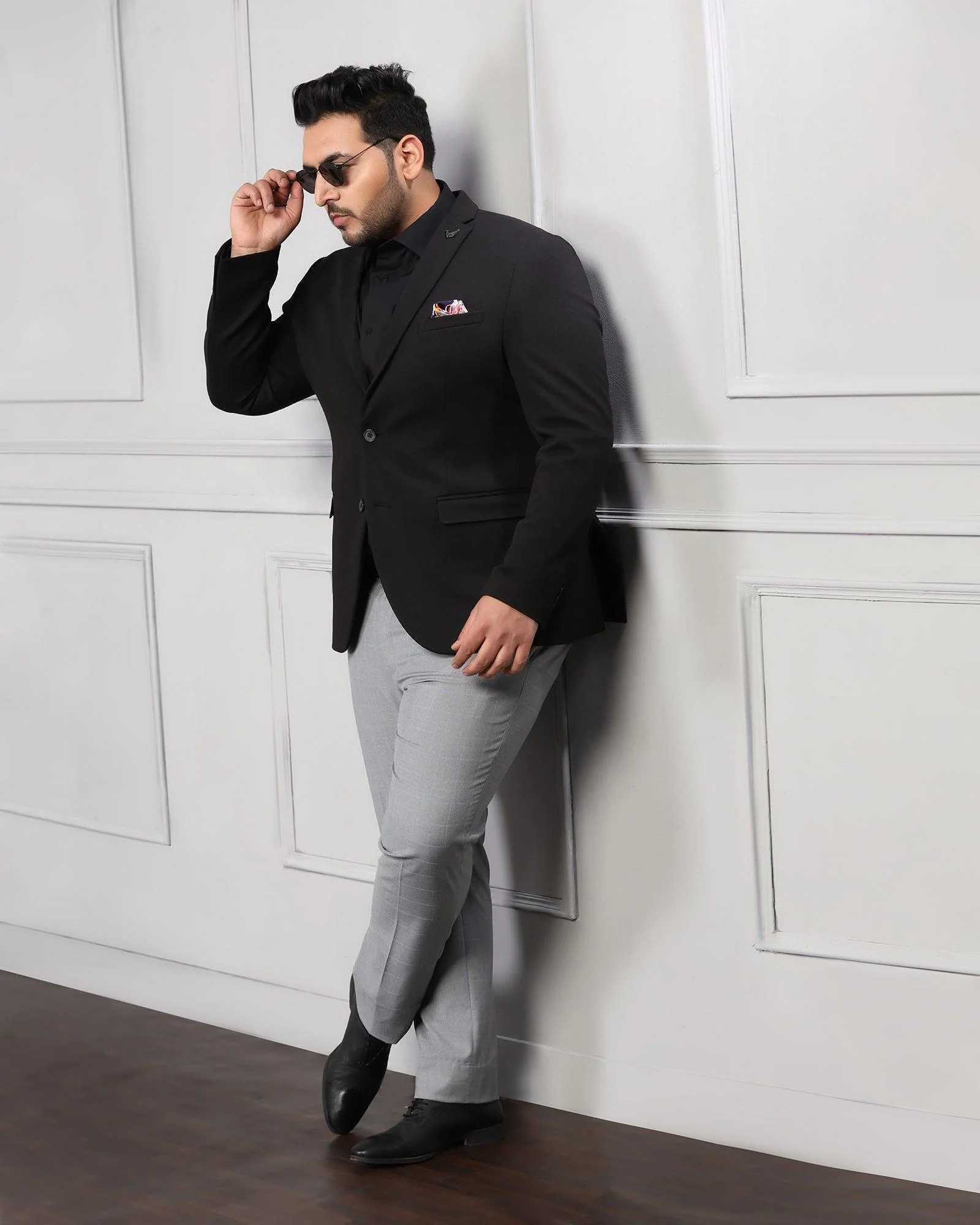 Formal Black Textured Blazer - Caleb - Image 13