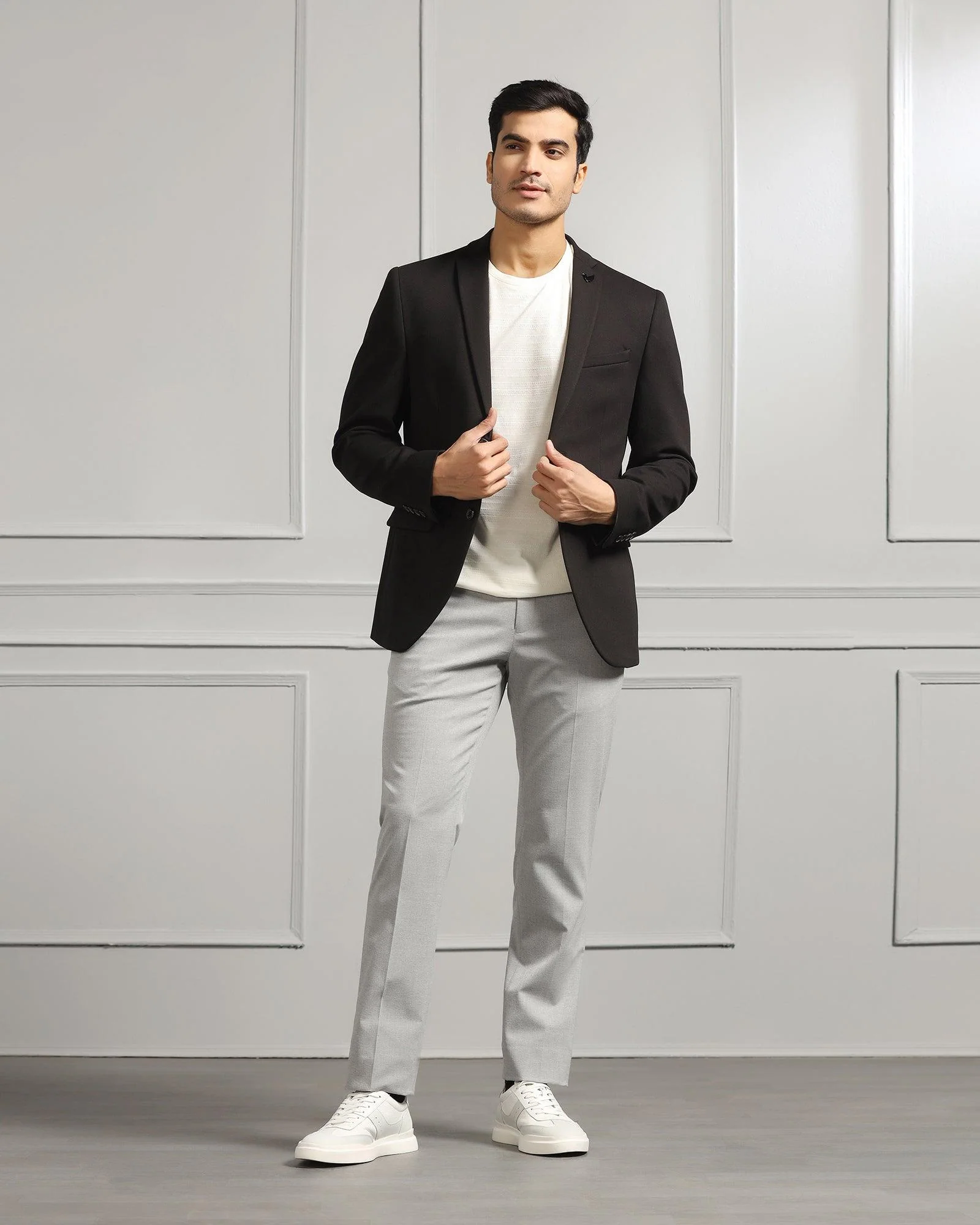 Formal Black Textured Blazer - Caleb - Image 6