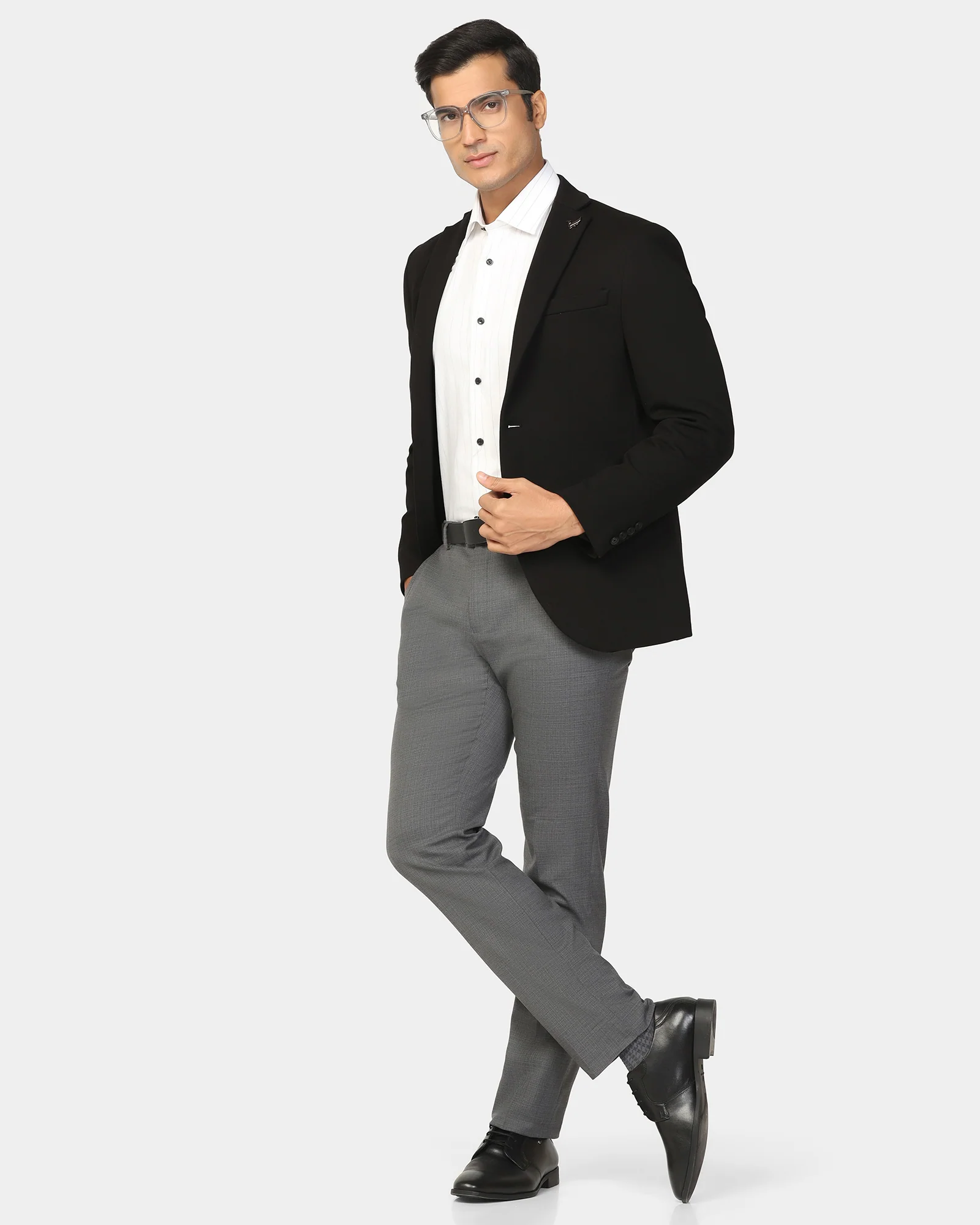 Formal Black Textured Blazer - Dylan - Image 6