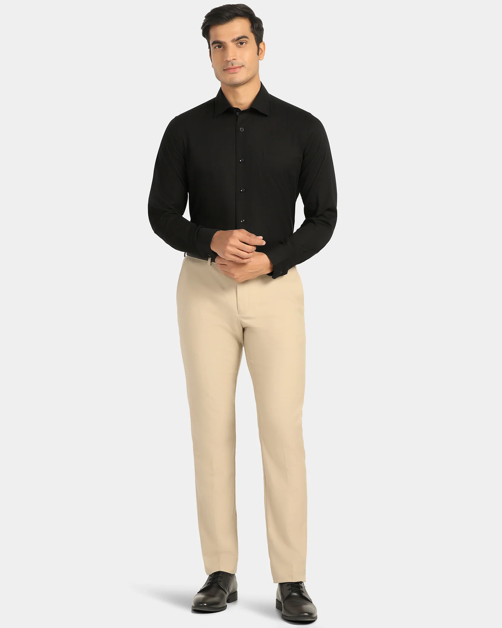 Formal Black Textured Shirt - Noir - Image 3