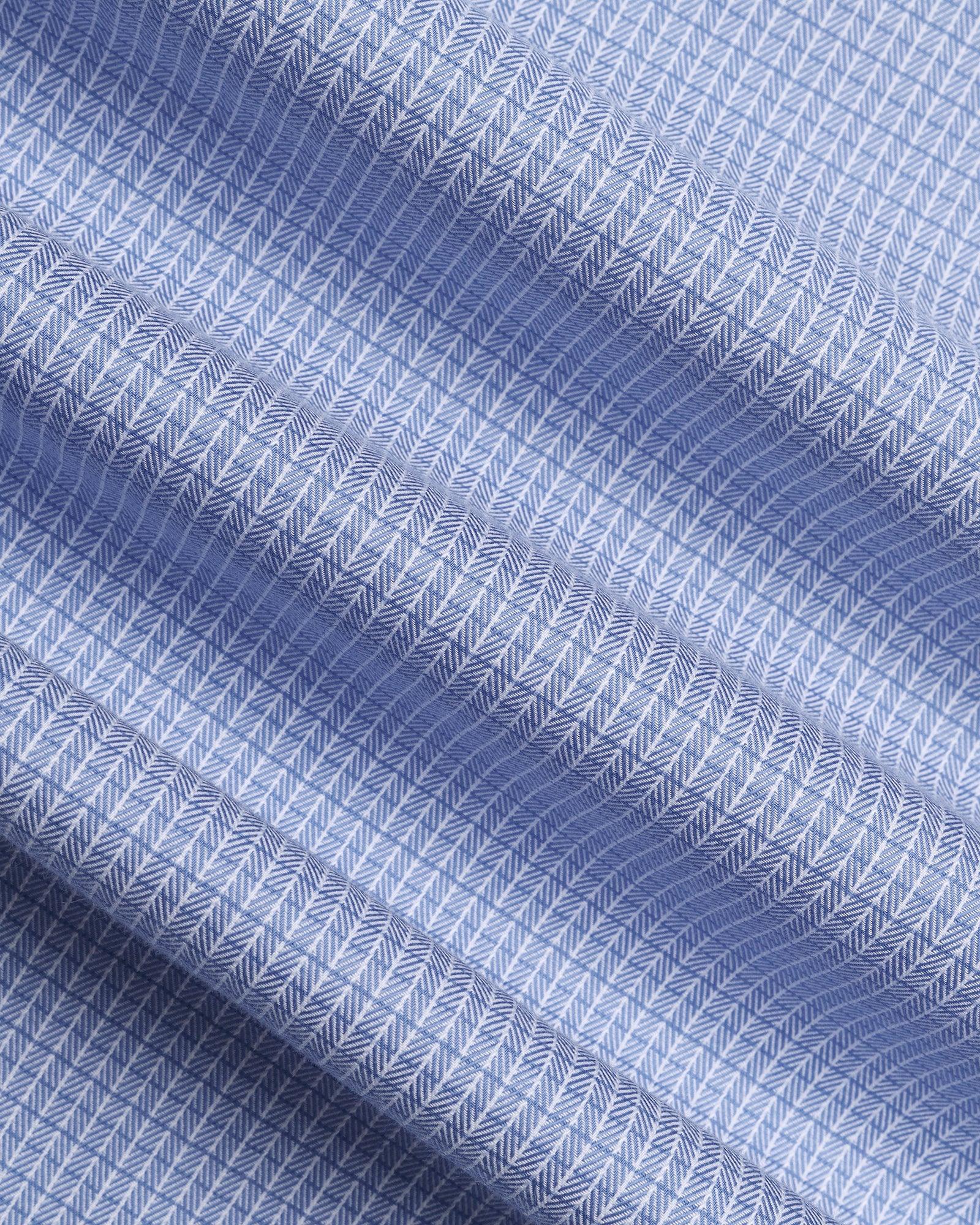 Non Iron Formal Blue Check Shirt - Zoi - Image 6
