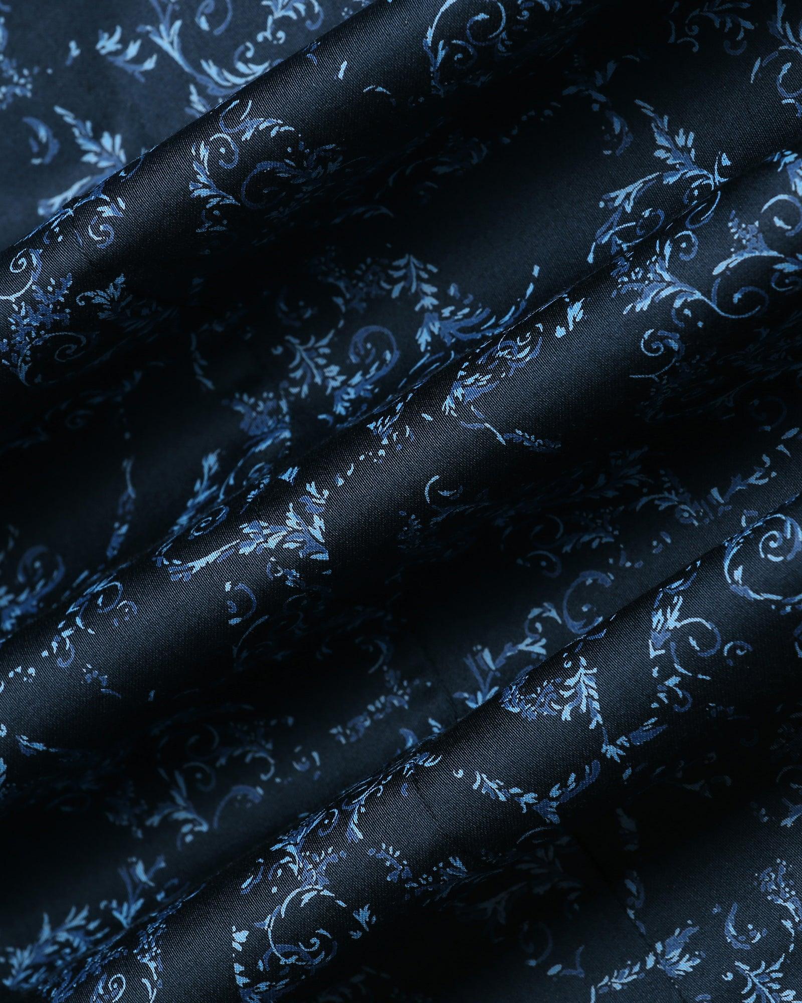 Formal Blue Printed Shirt - Burro - Image 6