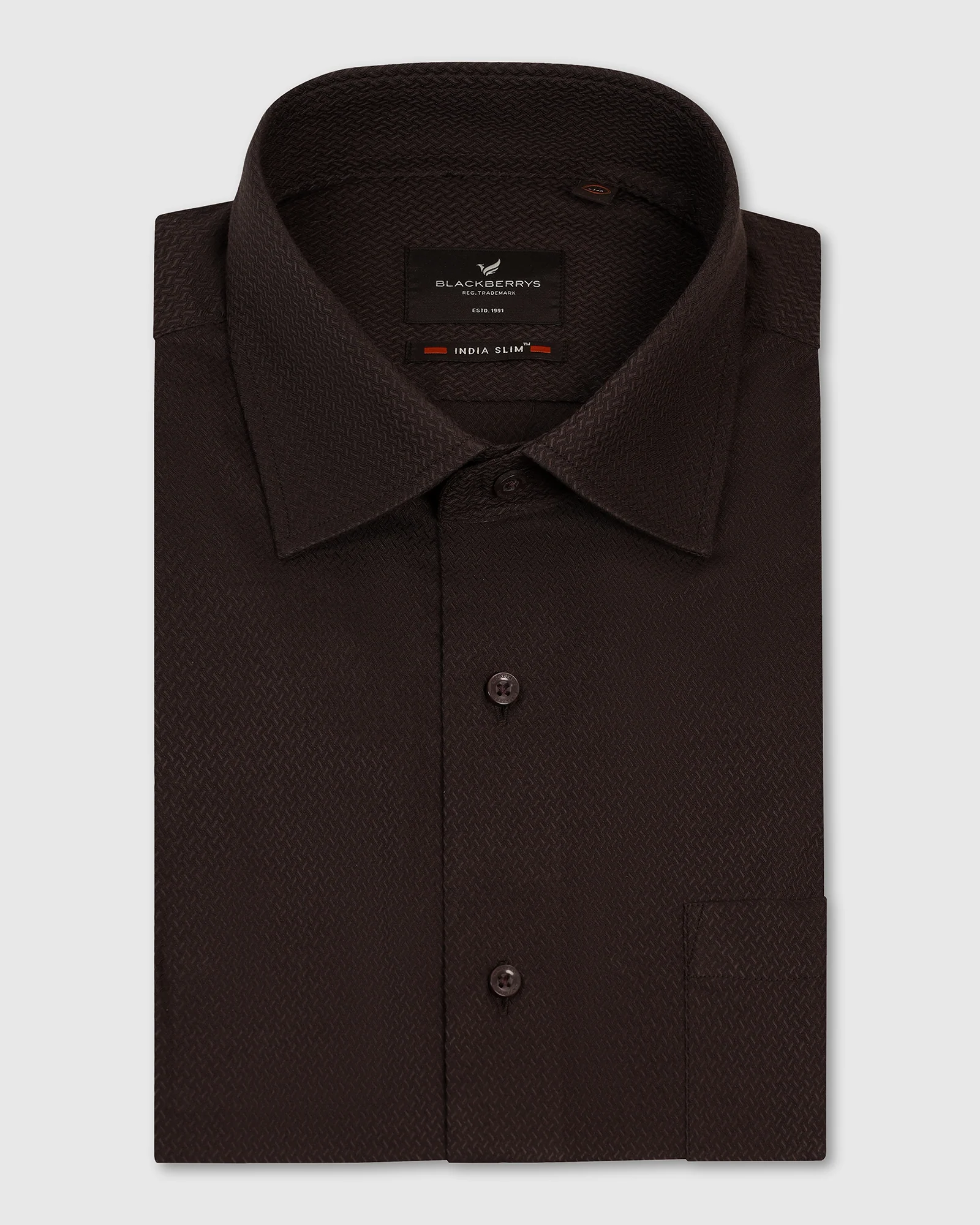 Formal Brown Textured Shirt - Dario - Image 5