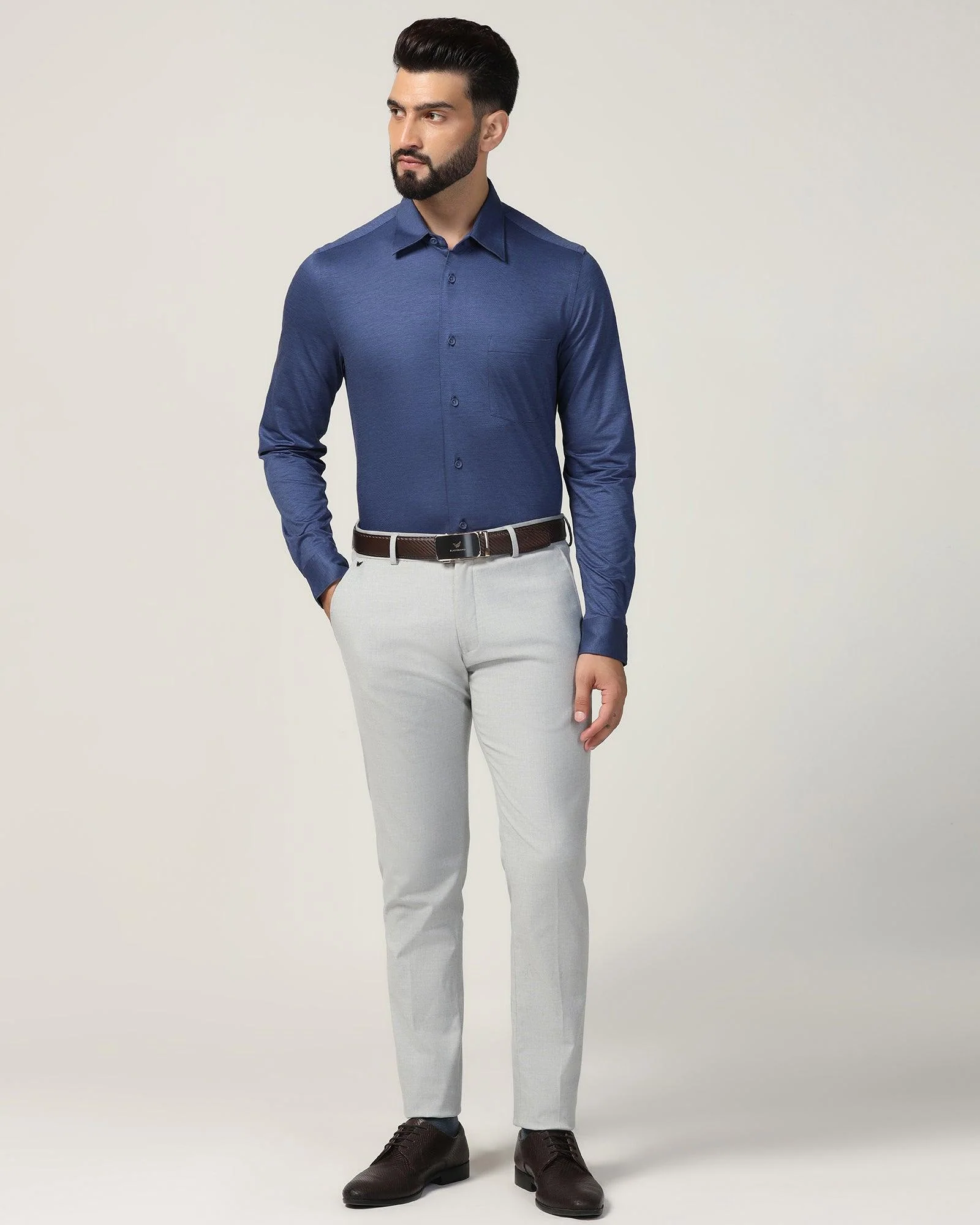 Formal Cobalt Solid Shirt - Boone - Image 3