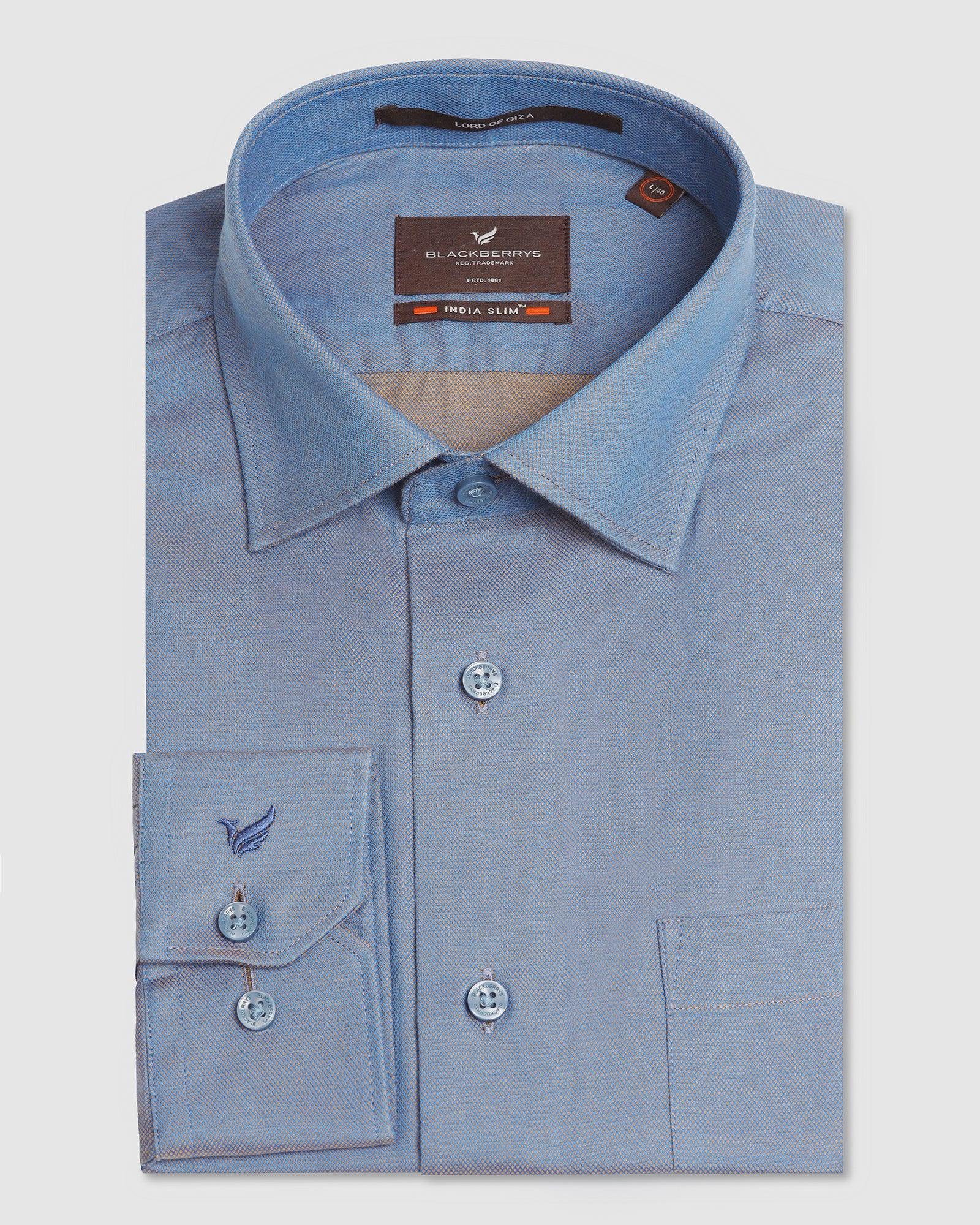 Formal Cobalt Textured Shirt - Brat - Image 5