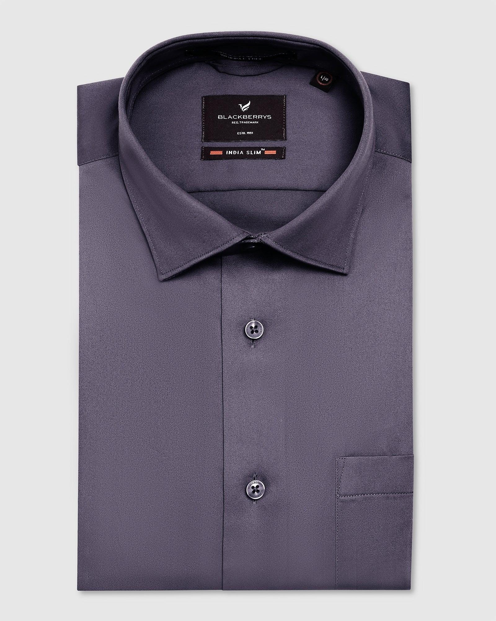 Non Iron Formal Dark Purple Solid Shirt - Rolf - Image 5