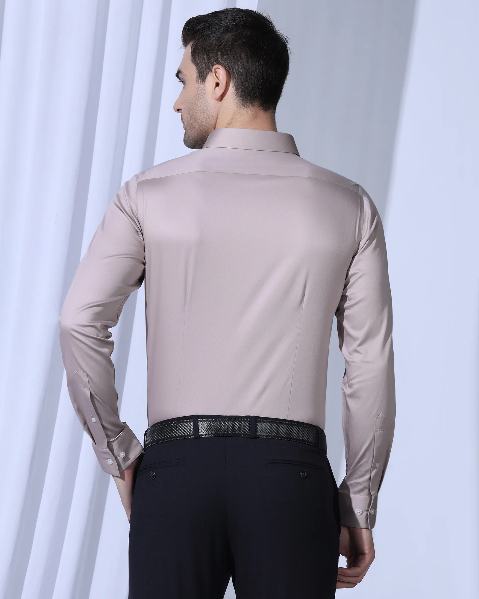 Non Iron Formal Dusty Pink Solid Shirt - George - Image 2