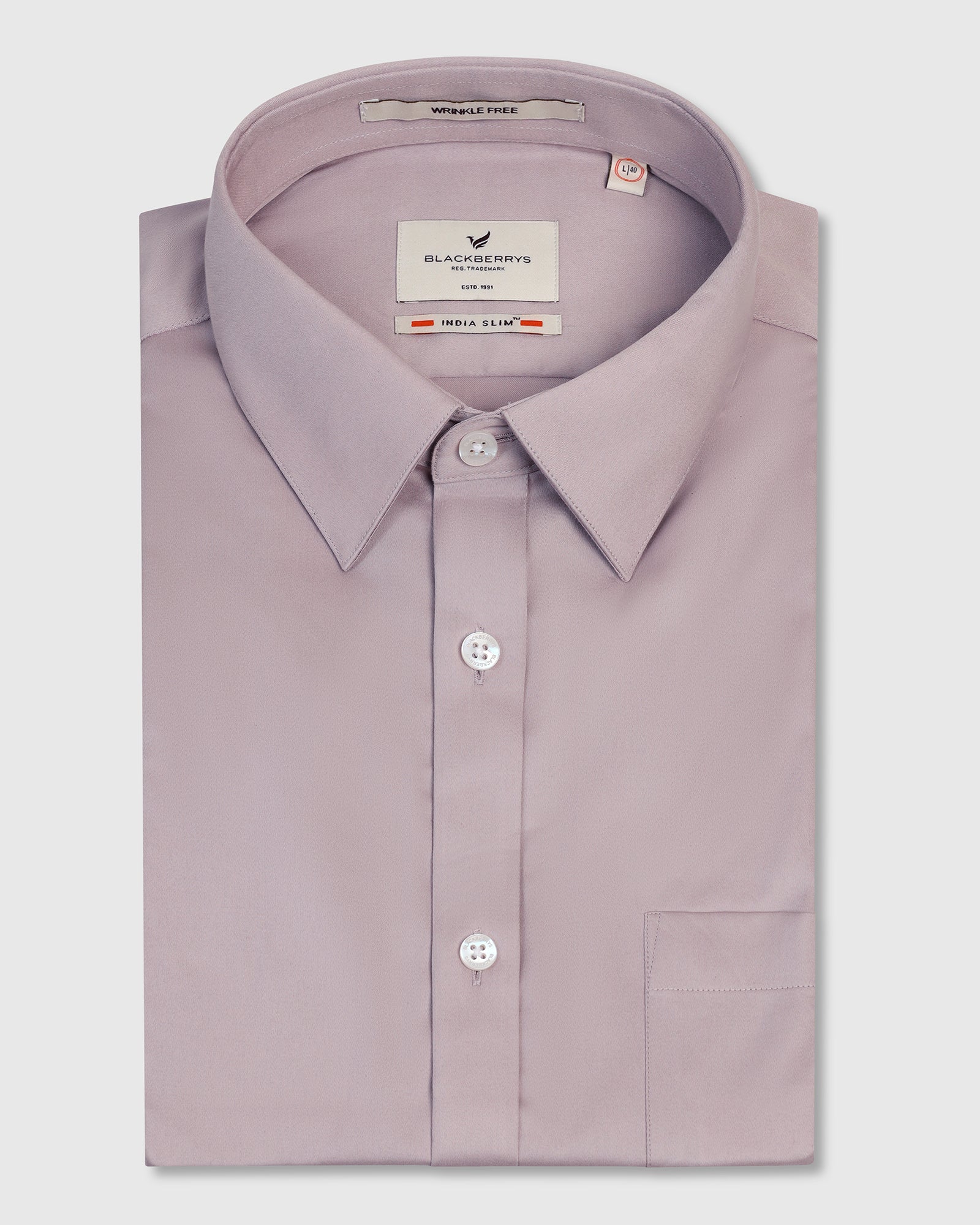 Non Iron Formal Dusty Pink Solid Shirt - George - Image 5