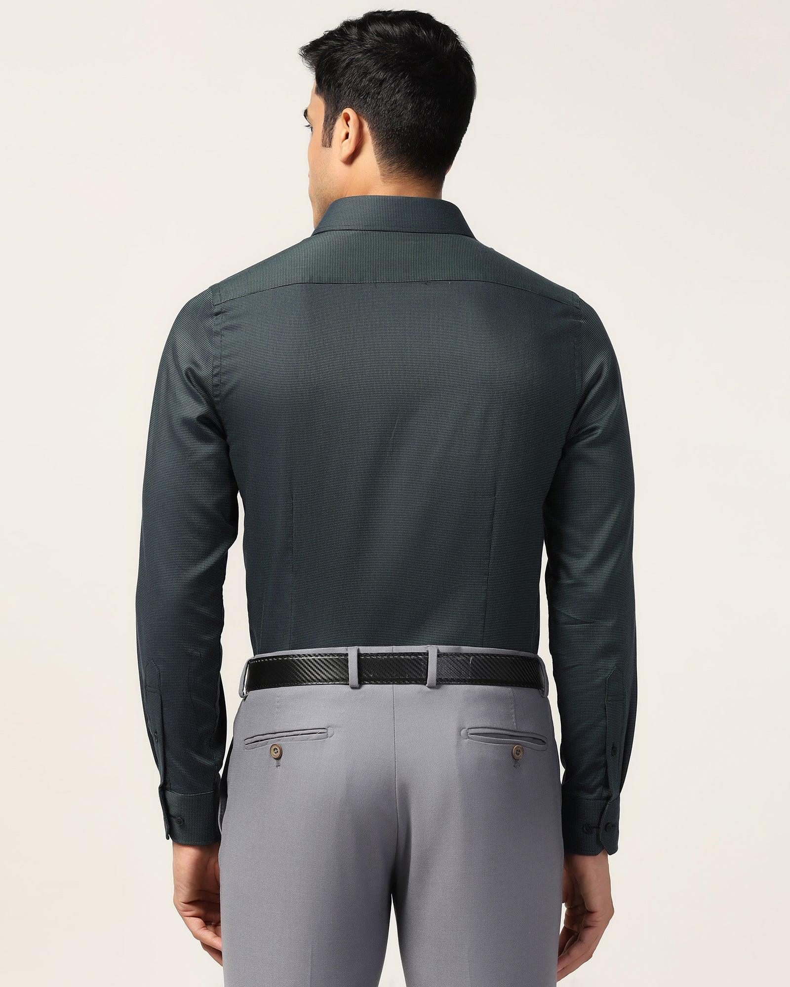 Formal Green Textured Shirt - Albus - Image 2