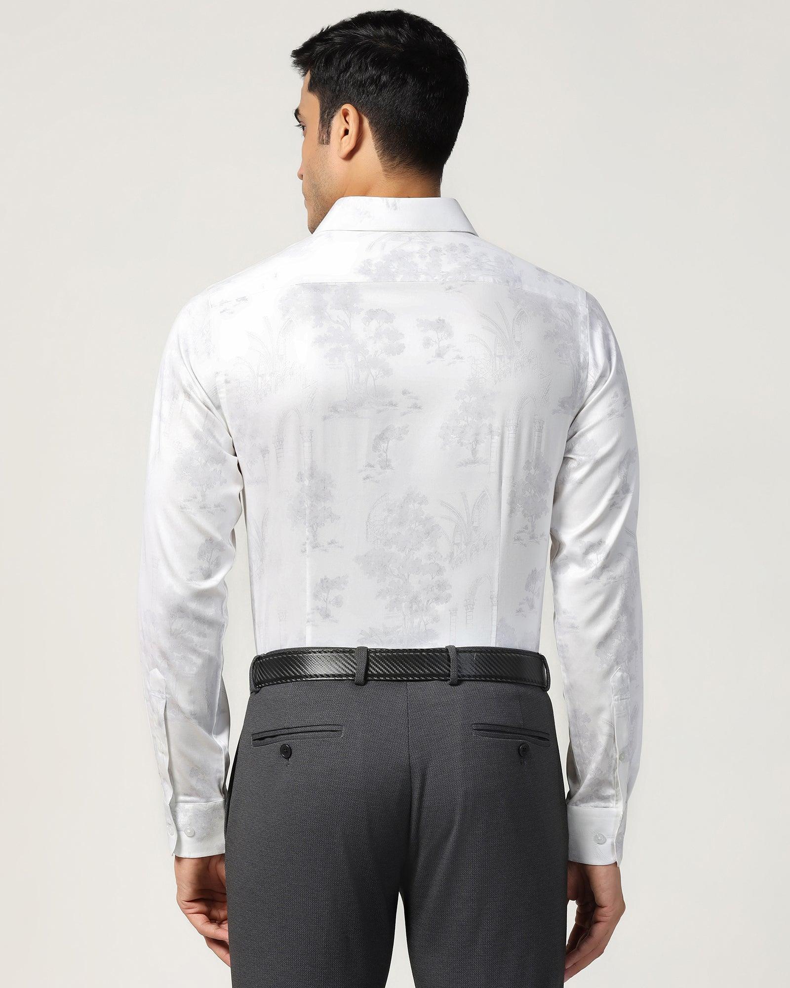 Formal Grey Printed Shirt - Forest - Image 2