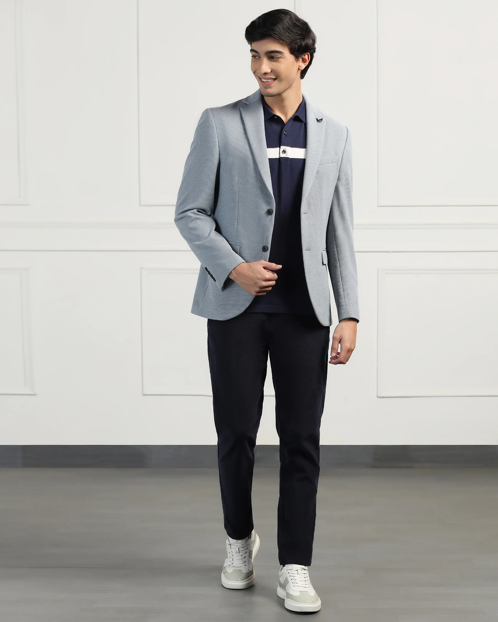 Formal Grey Stripe Blazer - Nios - Image 3