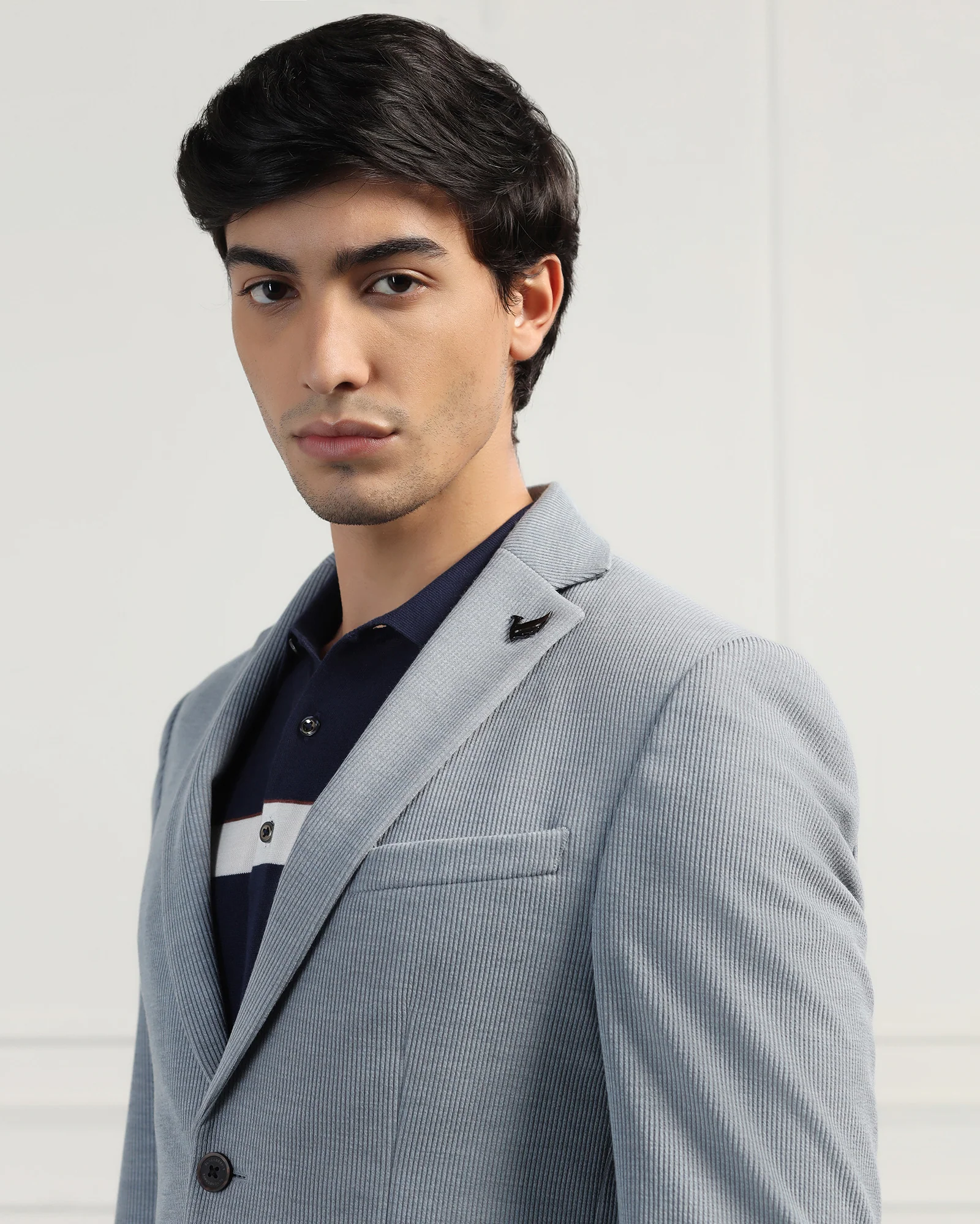 Formal Grey Stripe Blazer - Nios - Image 4