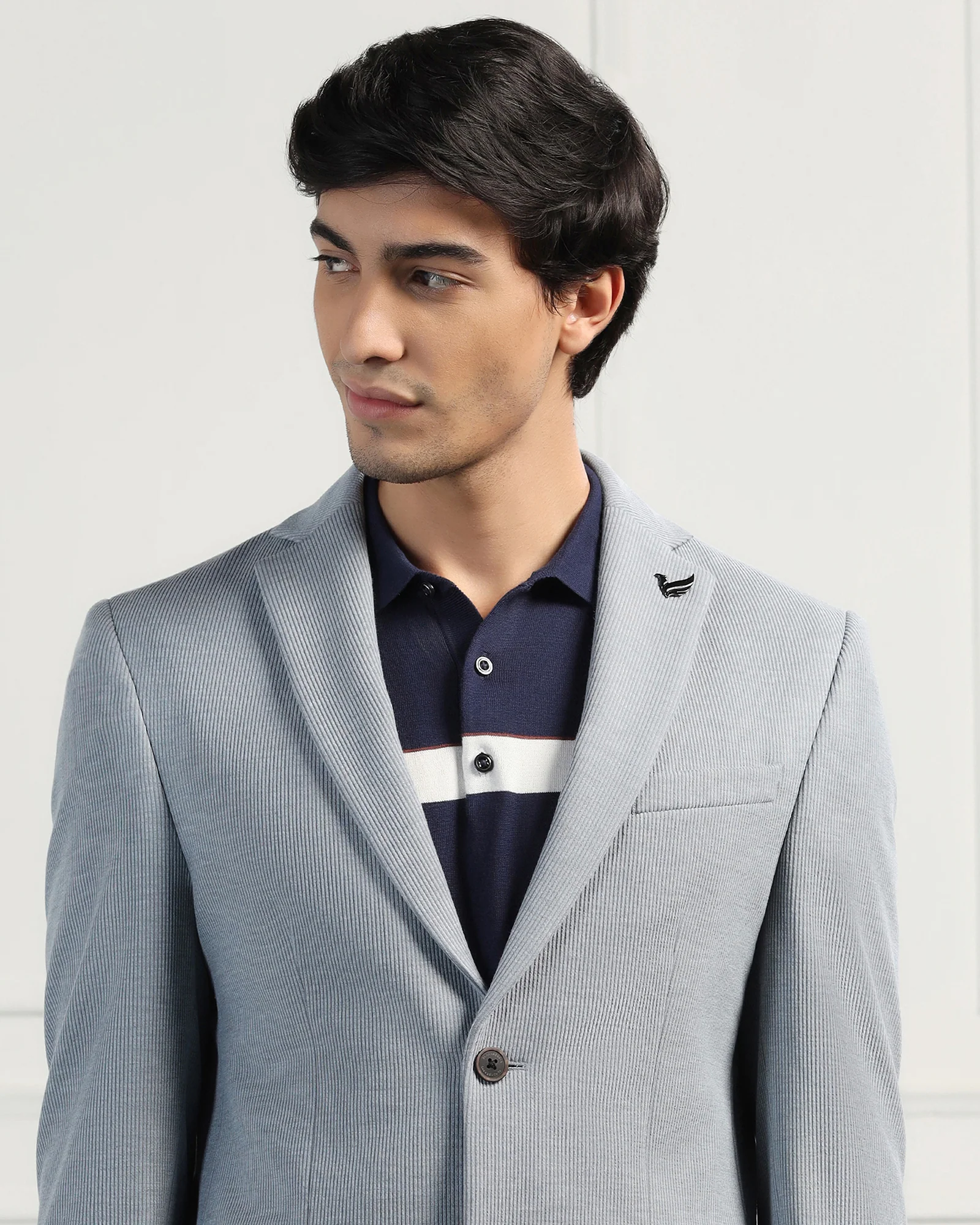Formal Grey Stripe Blazer - Nios - Image 5