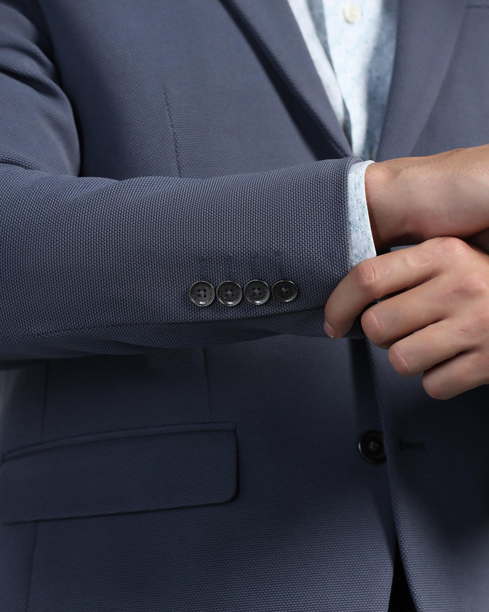 Formal Grey Textured Blazer - Morris - Image 5